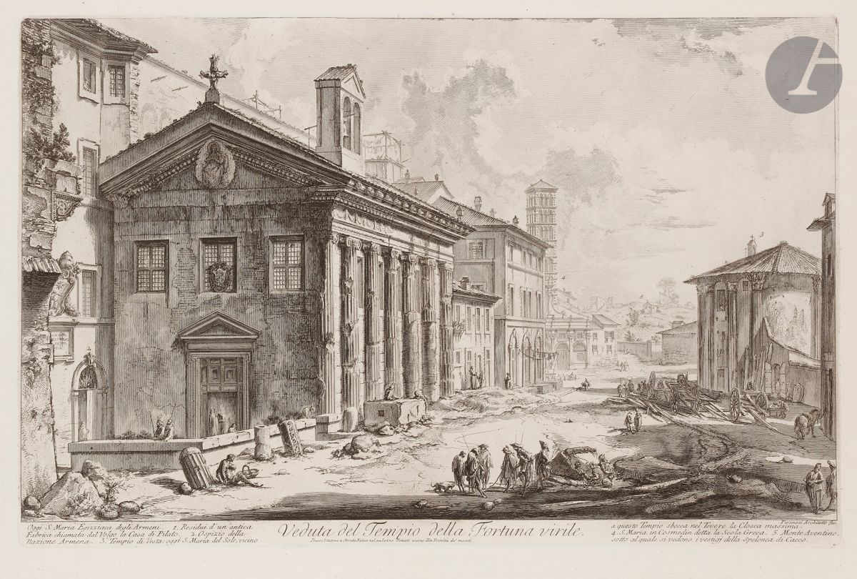 Null Giambattista Piranesi (1720-1778) 
Veduta del Tempio della Fortuna virile (&hellip;