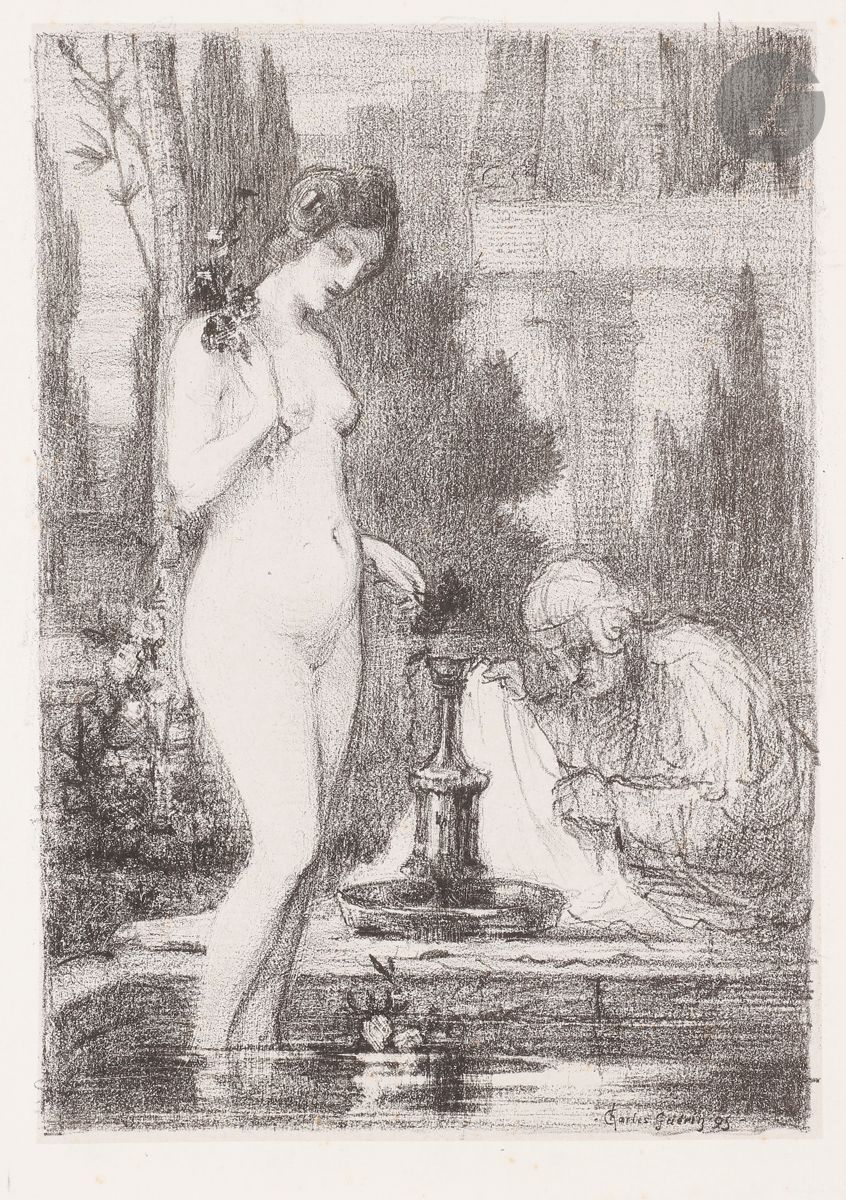 Null Charles Guérin (1875-1939) 
Suzanne au bain. 1895. Lithografie. 170 x 240. &hellip;