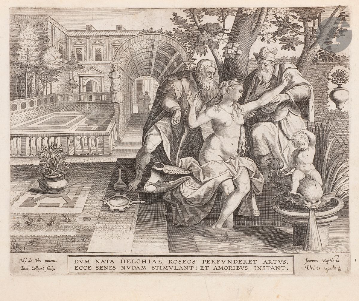 Null Jan Collaert I (1551-1620) 
Histoire de Suzanne. Gravé d’après M. De Vos. 2&hellip;
