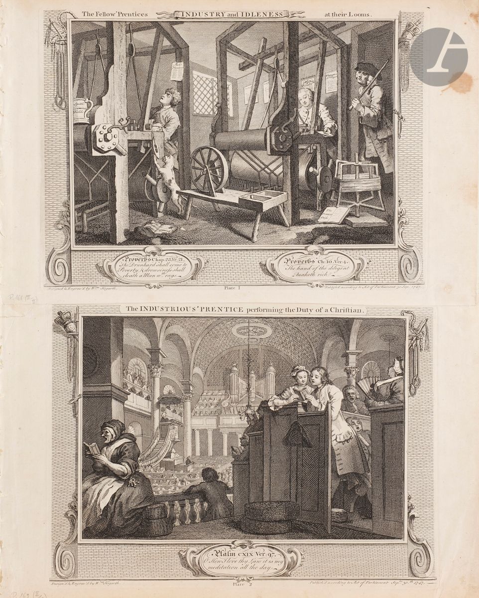 Null William Hogarth (1697-1764) 
Industry and Idleness. 1747. Etching. Each 350&hellip;