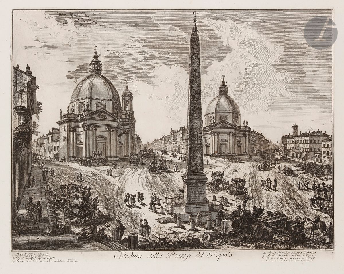 Null Giambattista Piranesi (1720-1778) 
Veduta della Piazza del Popolo. (Ansicht&hellip;