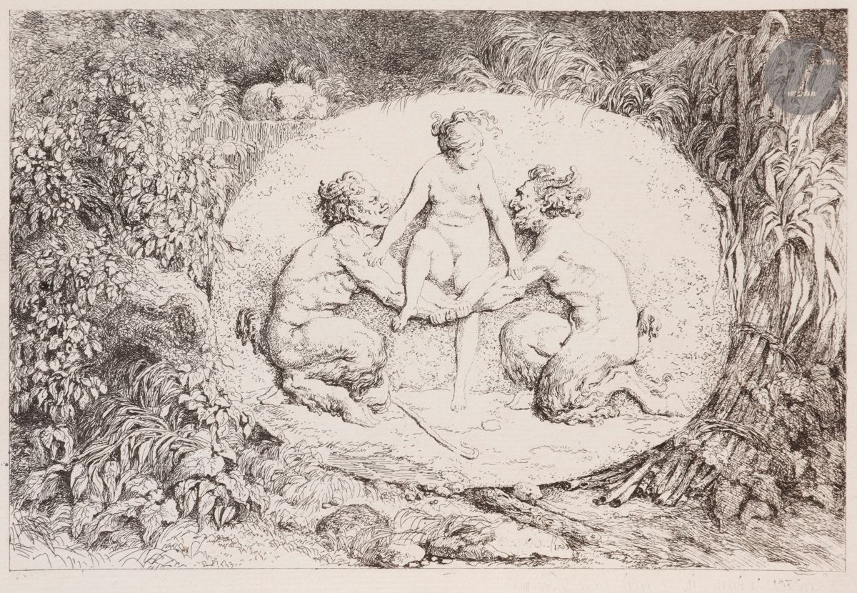 Null 让-奥诺雷-弗拉戈纳尔(1732-1806)的
《四位女郎》，或《萨蒂尔的游戏
》。
1763.蚀刻。每个210 x 145。Baudicour 6-&hellip;