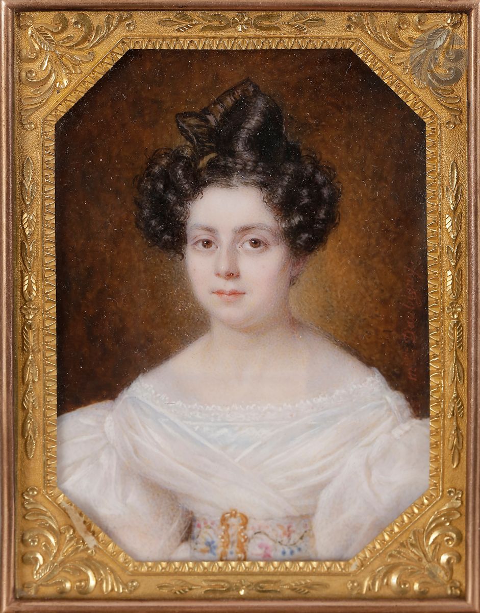 Null Amélie DAUBIGNY née d’AUTEL (Paris, 1793 - Paris, 1861)
Portrait de femme à&hellip;