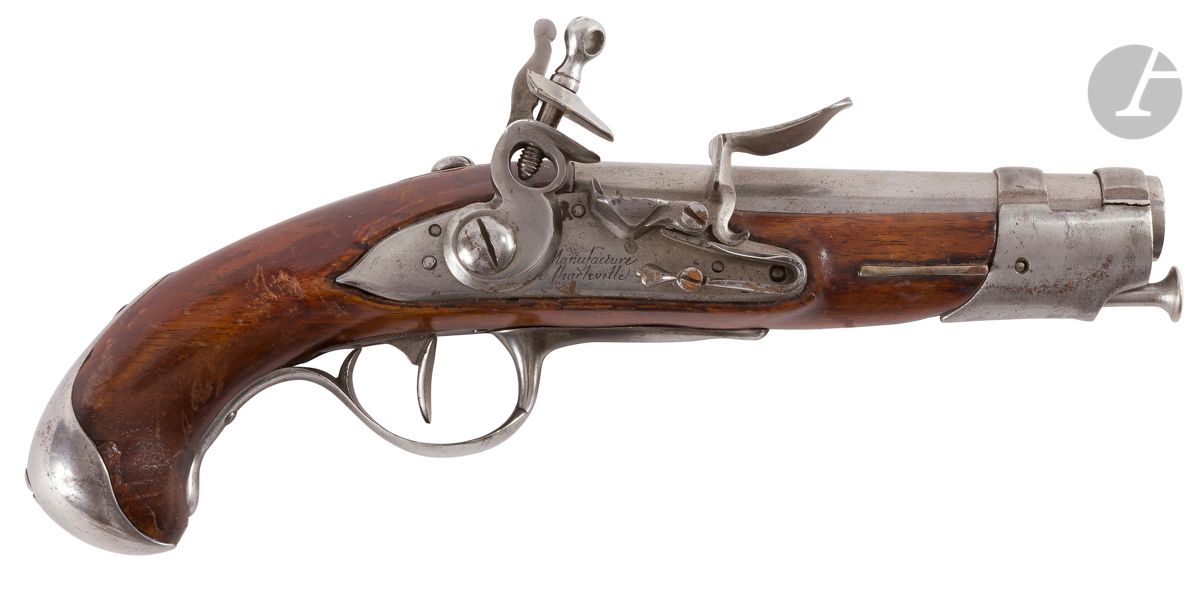 Null Pistolet de Maréchaussée modèle 1770. 
Canon rond à méplat au tonnerre. Pla&hellip;