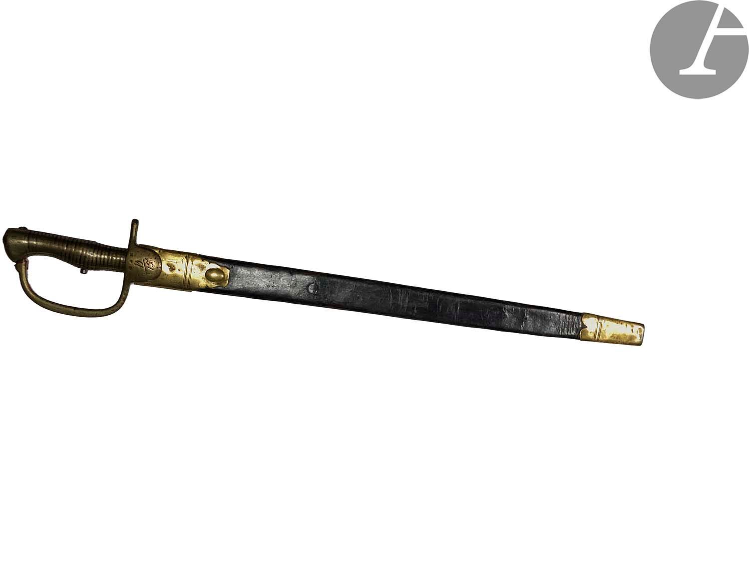 Null Britisches Bajonettschwert Modell 1801. 
Bronzegriff mit Feder, einarmiges &hellip;