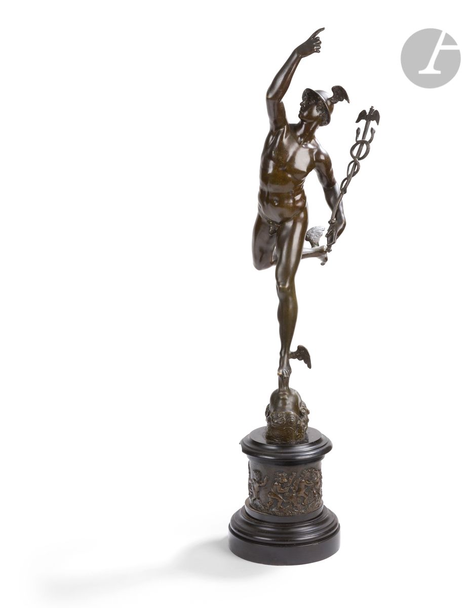 Null Jahrhundert
nach Jean de Bologne (1529-1608)
Mercure 
Bronze mit brauner Pa&hellip;