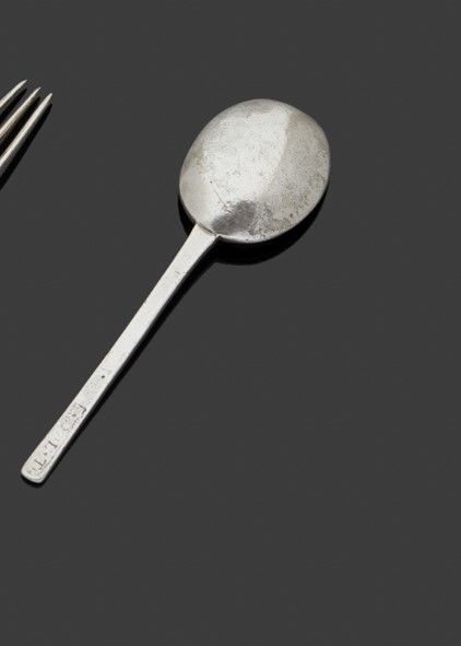 Null 巴黎 17世纪末
勺子，纯银锻造，在铲子的末端刻有L.T。
金匠大师：Nicolas DELAUNAY，1672年获得--1680年他的第二个标记
重&hellip;