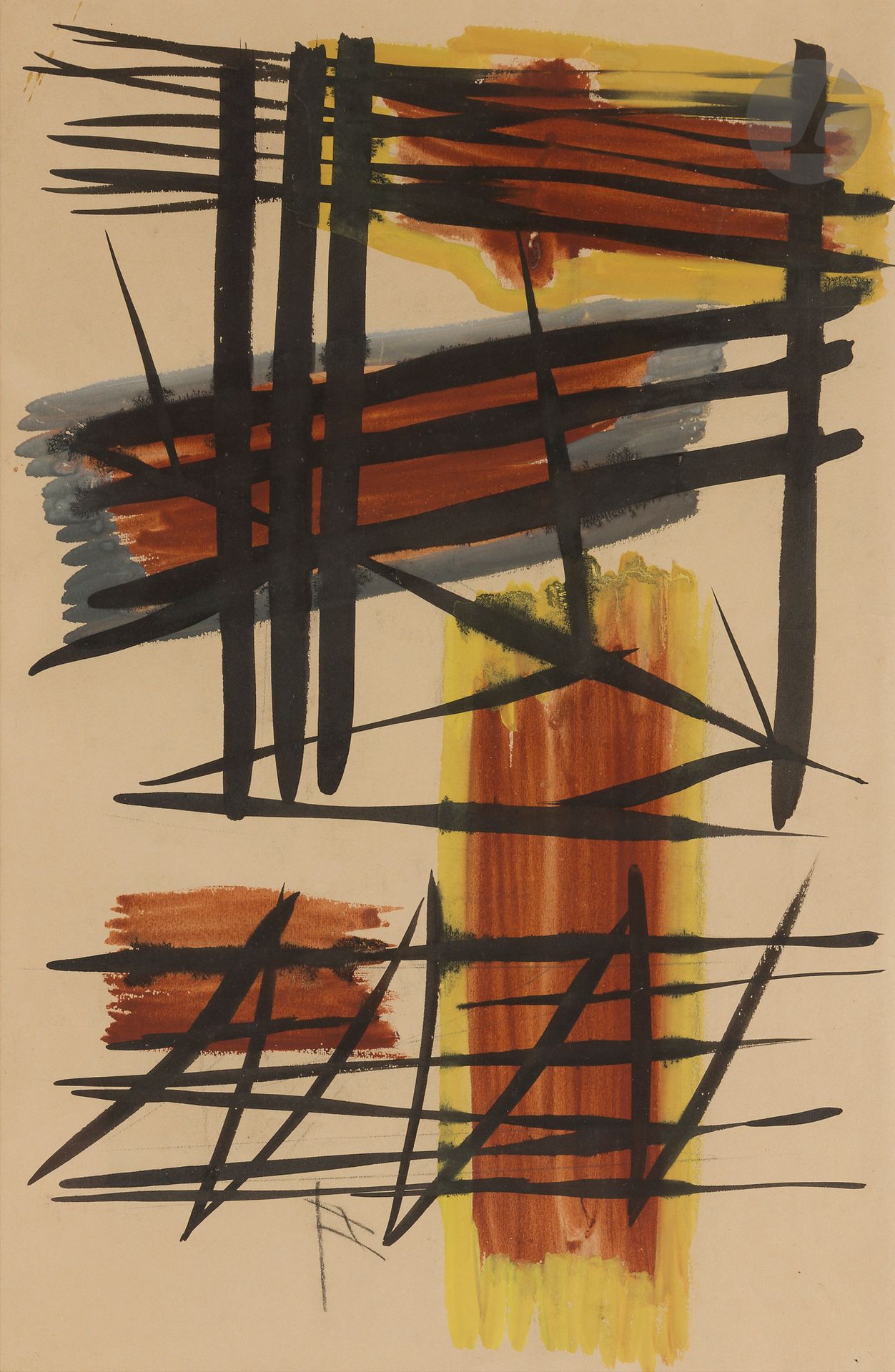 Null Jean SIGNOVERT (1919-1981)
Composition
Encre et aquarelle.
Monogrammée en b&hellip;