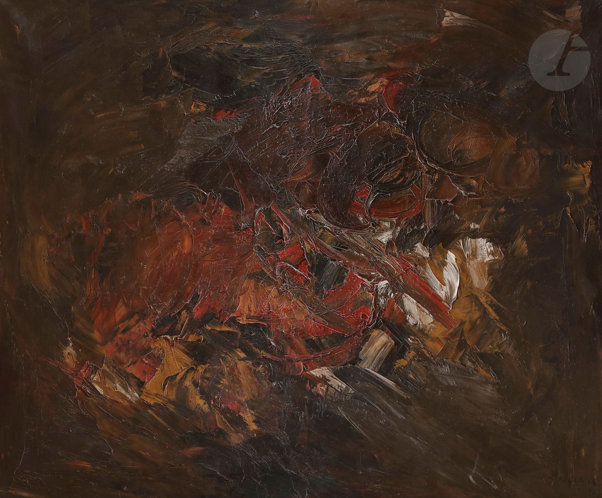 Null Stacha HALPERN [polacco-australiano] (1919-1969
)Composizione, 1962Olio
su &hellip;
