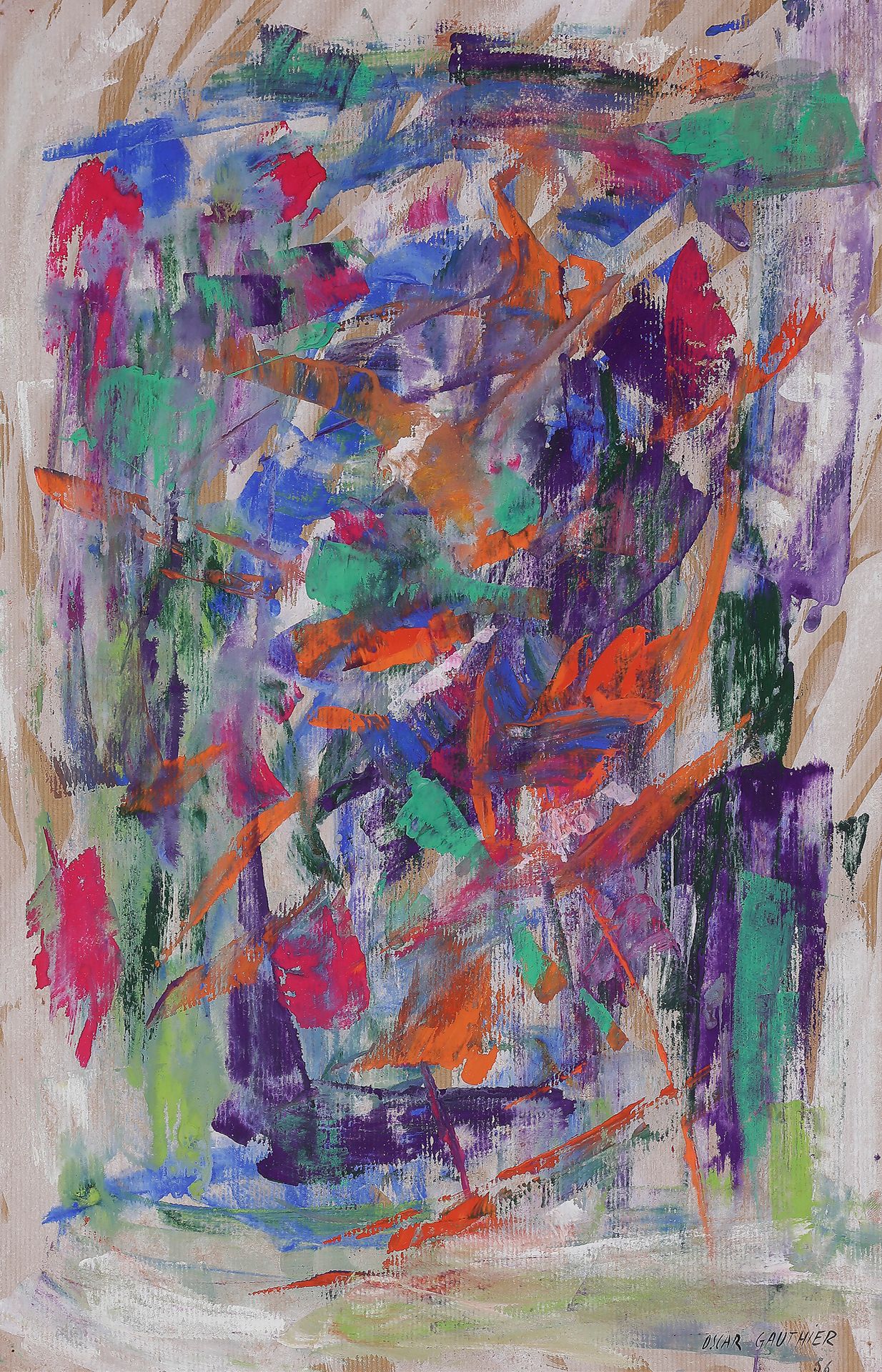 Null Oscar GAUTHIER (1921-2009)
Composition, 1956
Gouache.
Signée et datée en ba&hellip;