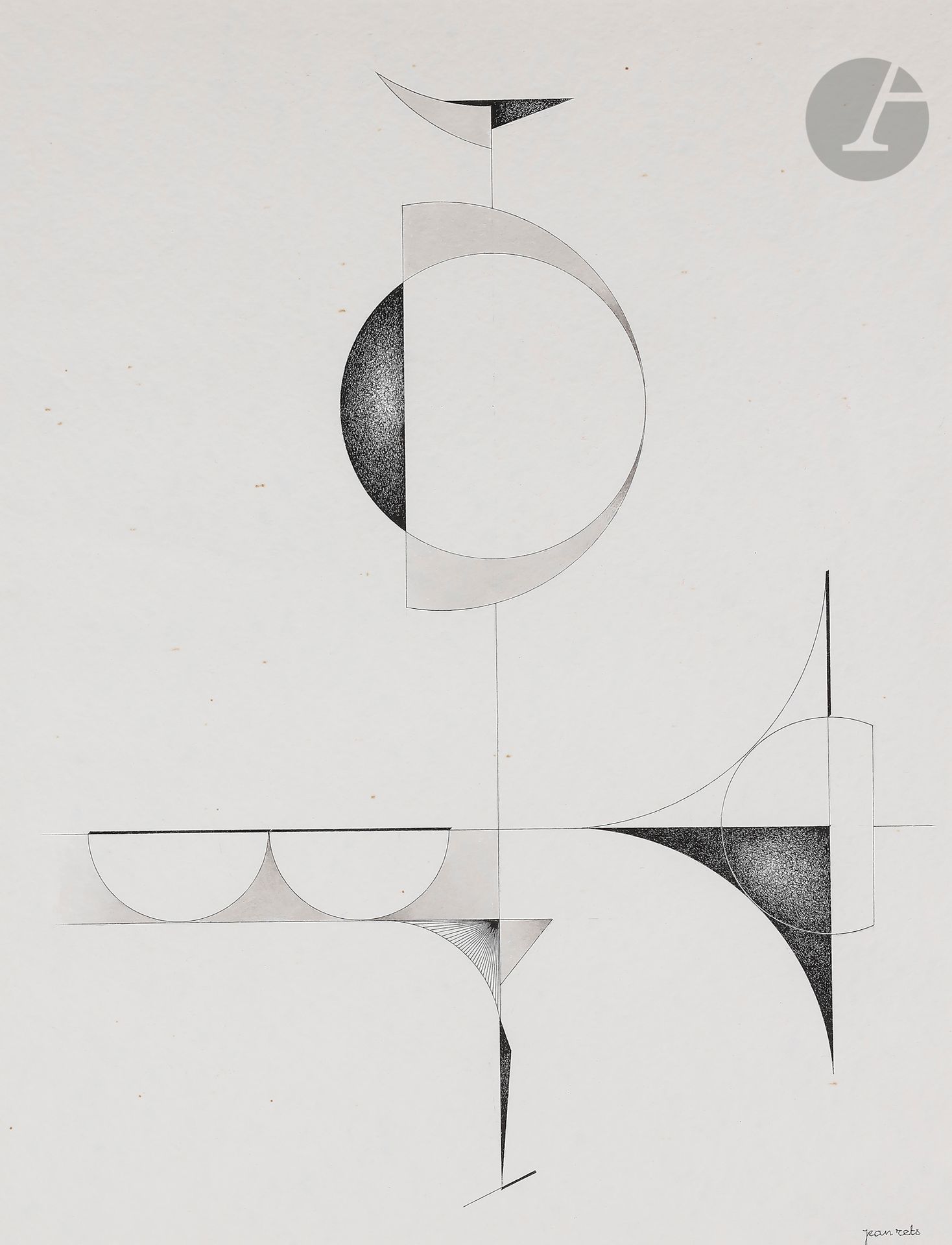 Null Jean RETS (1910-1998)
Composition géométrique
Encre et lavis d'encre.
Signé&hellip;