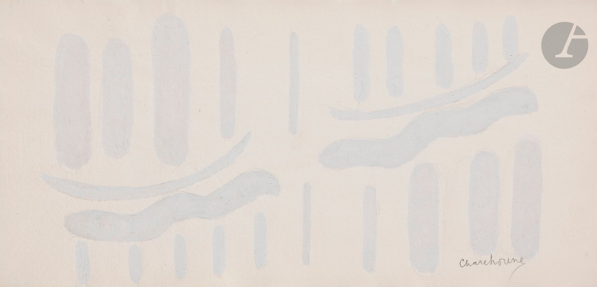 Null Serge CHARCHOUNE [俄语] (1888-1975
)组成水粉画
。
右下方有签名。
15,5 x 31 cm