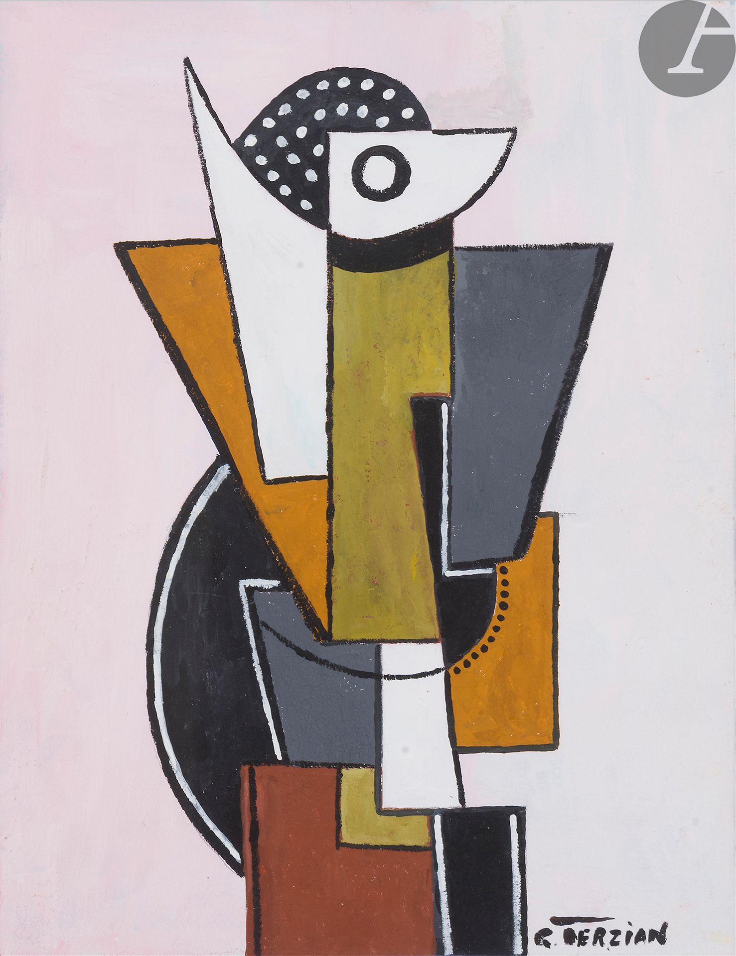 Null GEORGES TERZIAN (1939-2021) 
Kubistische KompositionGouache
. 
Signiert in &hellip;