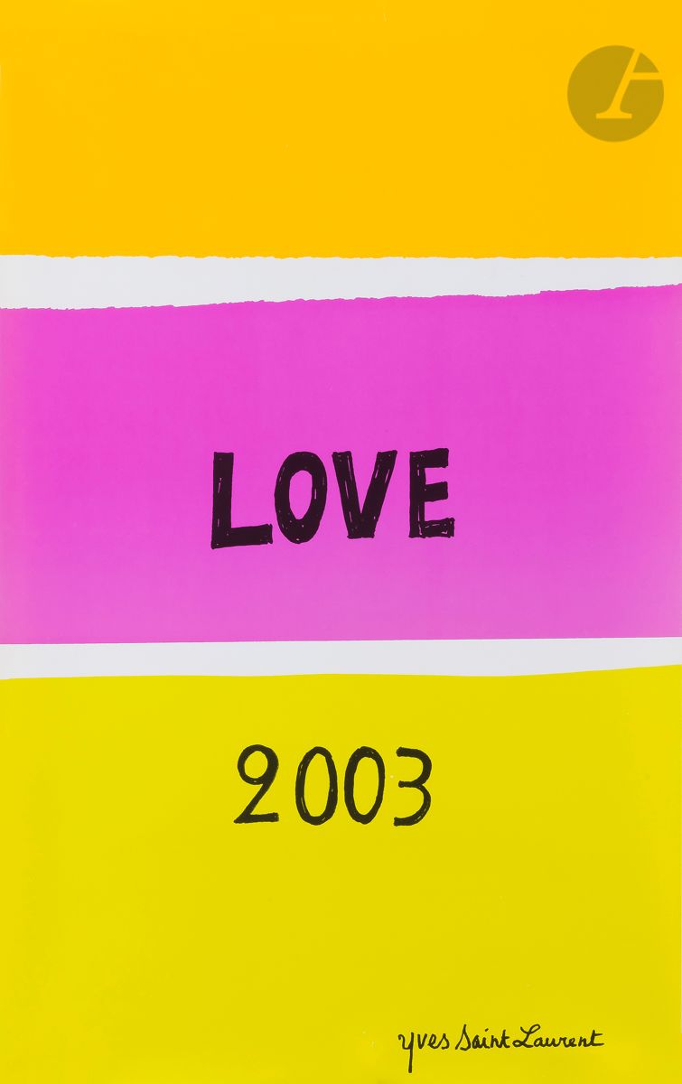 Null Yves Saint-Laurent (1936-2008) 
Love. (Moujik III). Affiche. 2002.
Offset. &hellip;