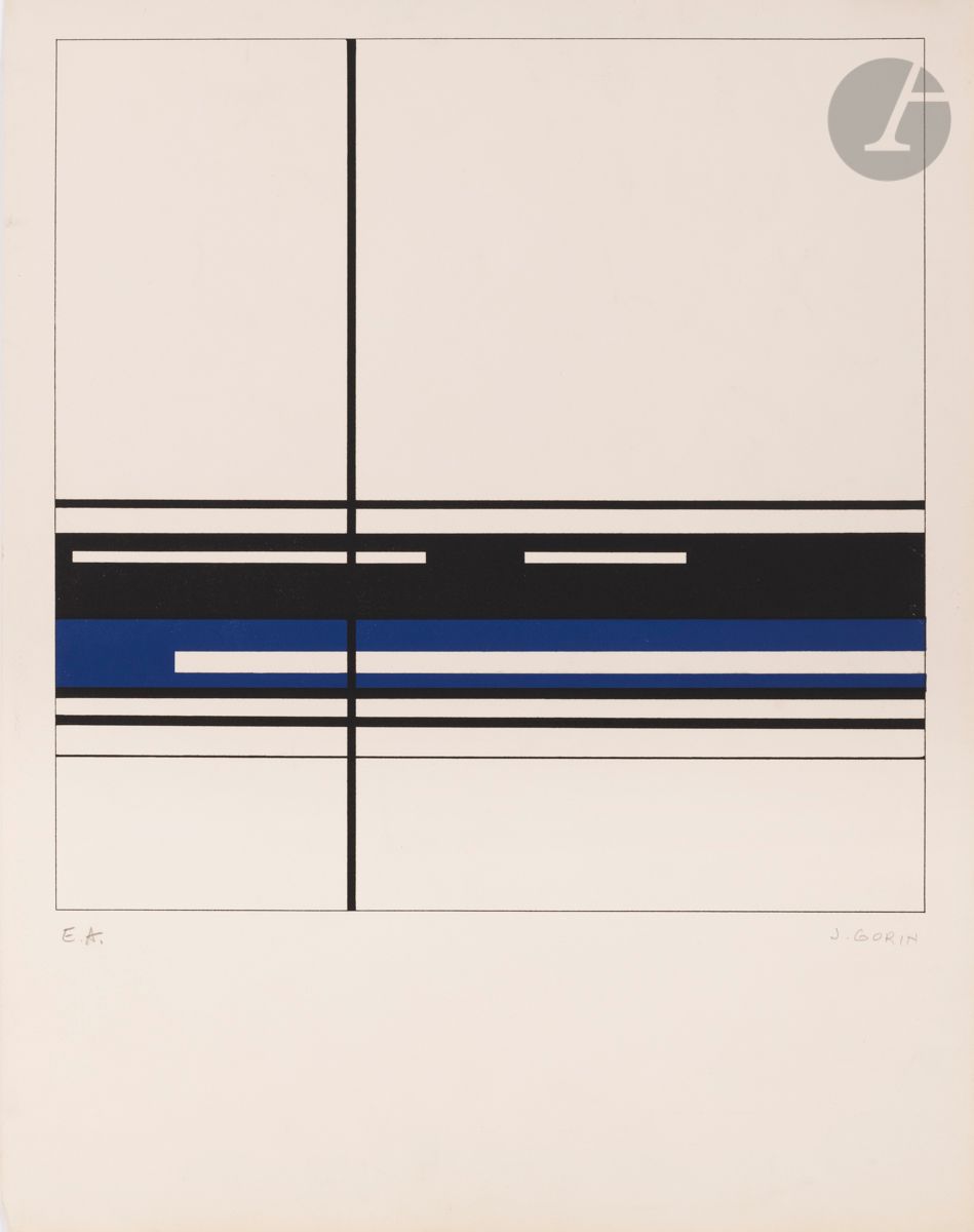 Null Jean Gorin (1899-1981)
Compositions géométriques. Vers 1960. 
Lithographie.&hellip;