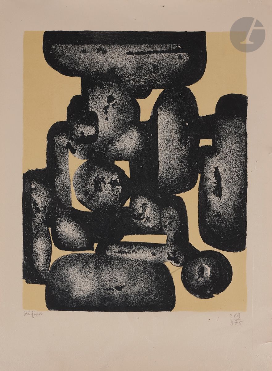 Null Ladislas Kijno (1921-2012)
Composition. Vers 1980. 
Lithographie. 38 x 28 c&hellip;