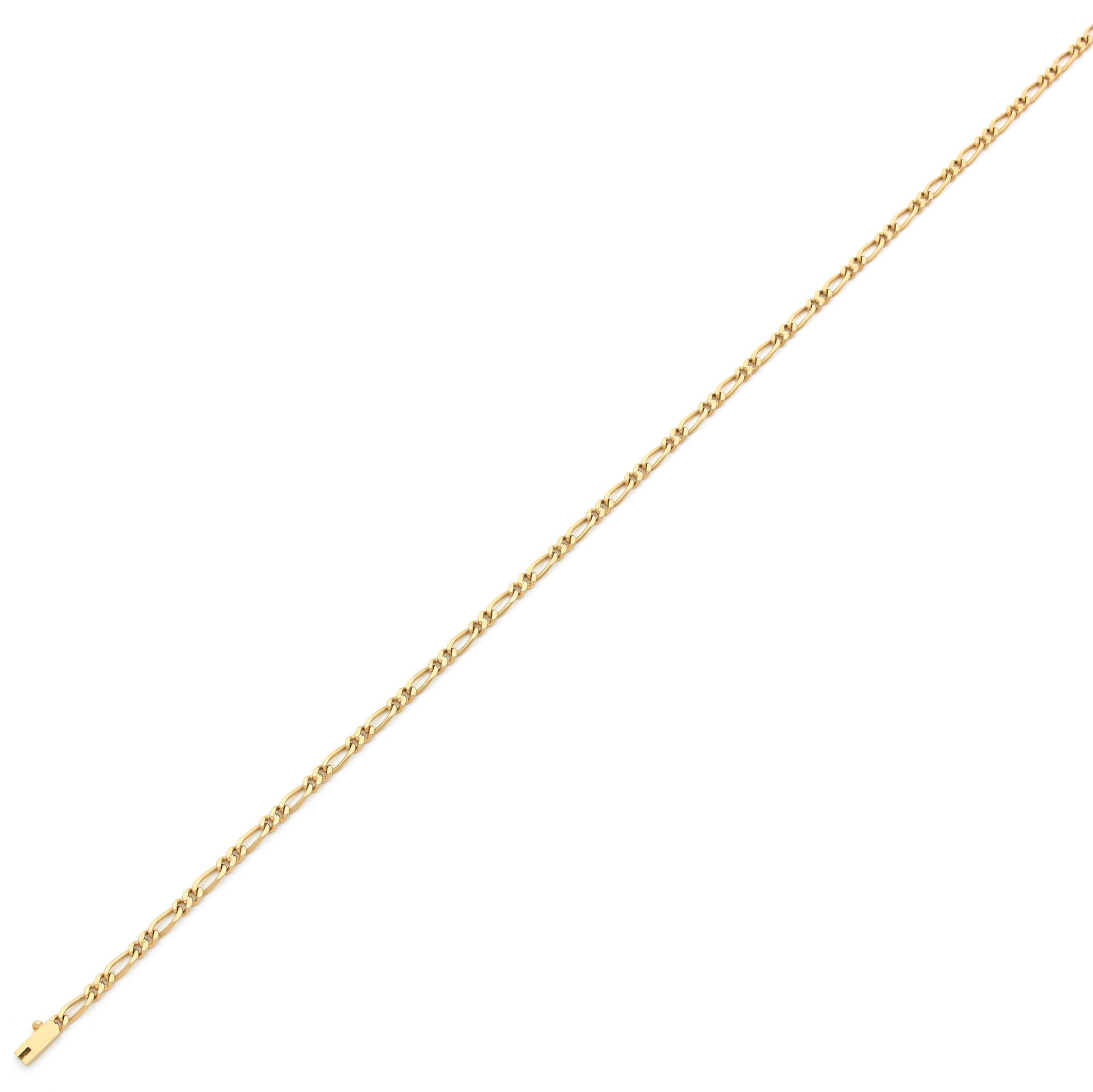 Null VAN CLEEF &
ARPEL18K(750)金
项圈
，以互锁链节衔接。有图案和编号的。1980年代的法国作品。长度：41.2厘米左右。重量：1&hellip;