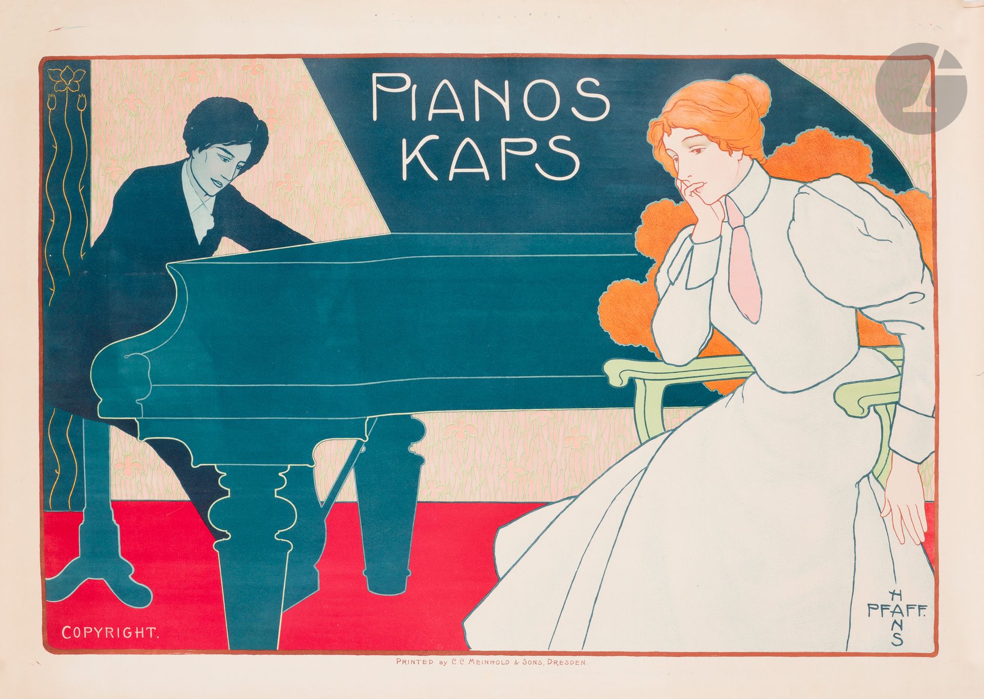Null Hans PFAFF (1875-?)
Pianos Kaps
Chromolithographie. Non entoilée.
Imp. C. C&hellip;