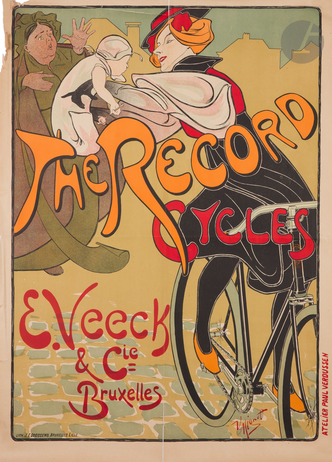 Victor MIGNOT (1872 1944) The Record Cycles E. Veeck & Cie à Bruxelles Chromolit&hellip;