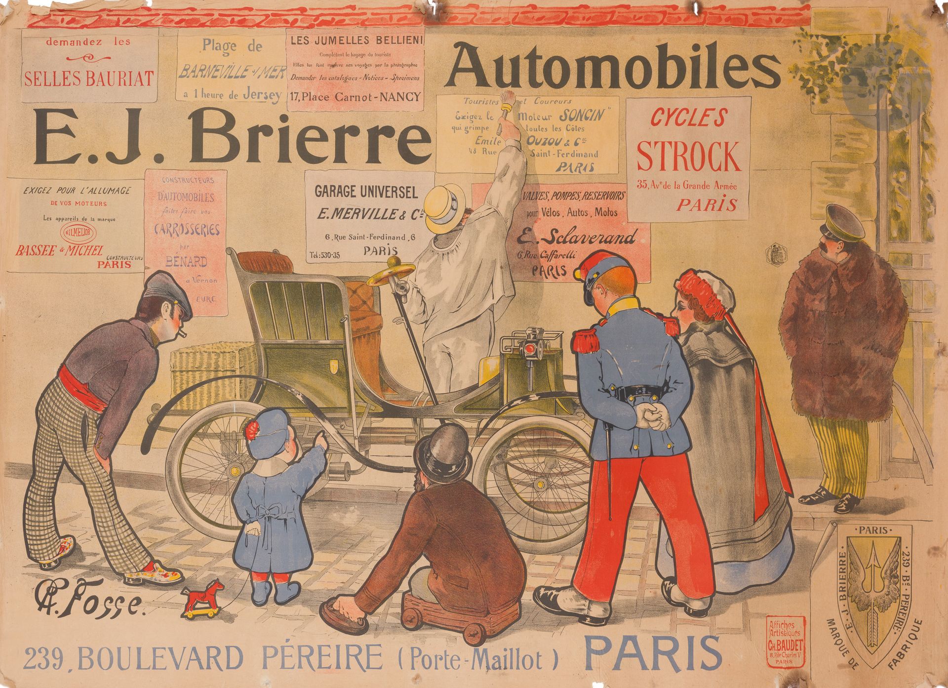 Null A. FOSSE (XIXe-XXe siècle)
Automobiles E. J. Brierre à Paris
Chromolithogra&hellip;