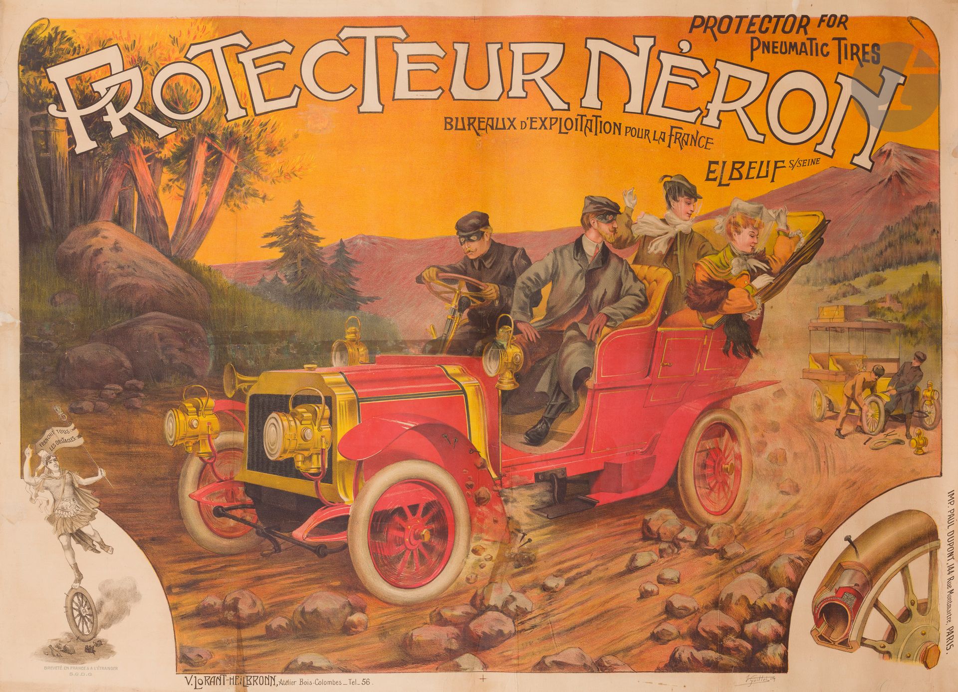 Null Vincent LORANT-HEILBRONN (1874-1912
)Nero保护者铬版画
。用布包着。
巴黎蒙马特街144号，保罗-杜邦公司。L&hellip;