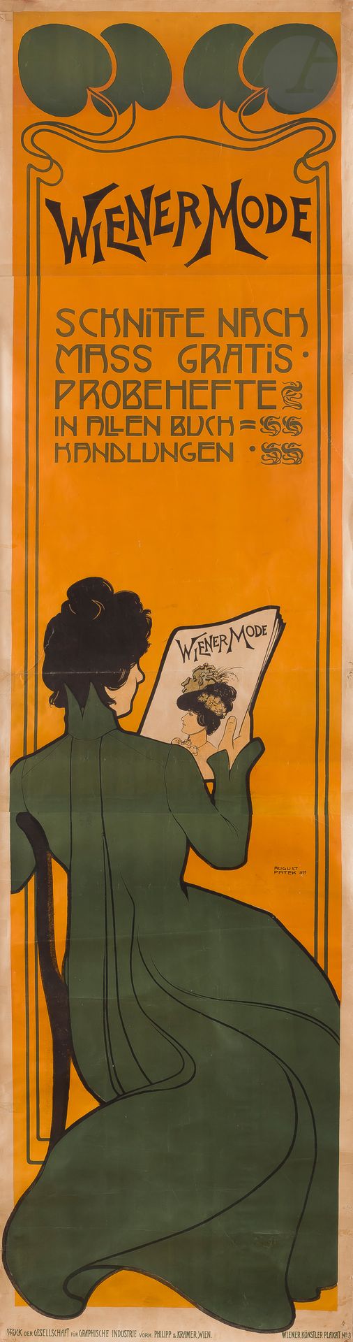 Null August PATEK (1874-1958
)《Wiener Mode》，1899年铬版画
，

共2张

。

用布装订。
由Philipp &&hellip;