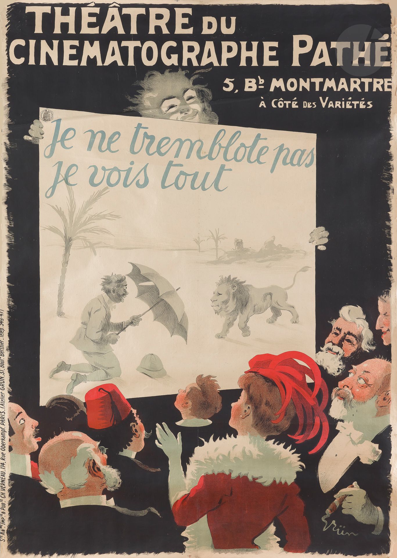 Jules Alexandre GRÜN (1868 1934) Théâtre du cinématographe Pathé, 1906 Chromolit&hellip;