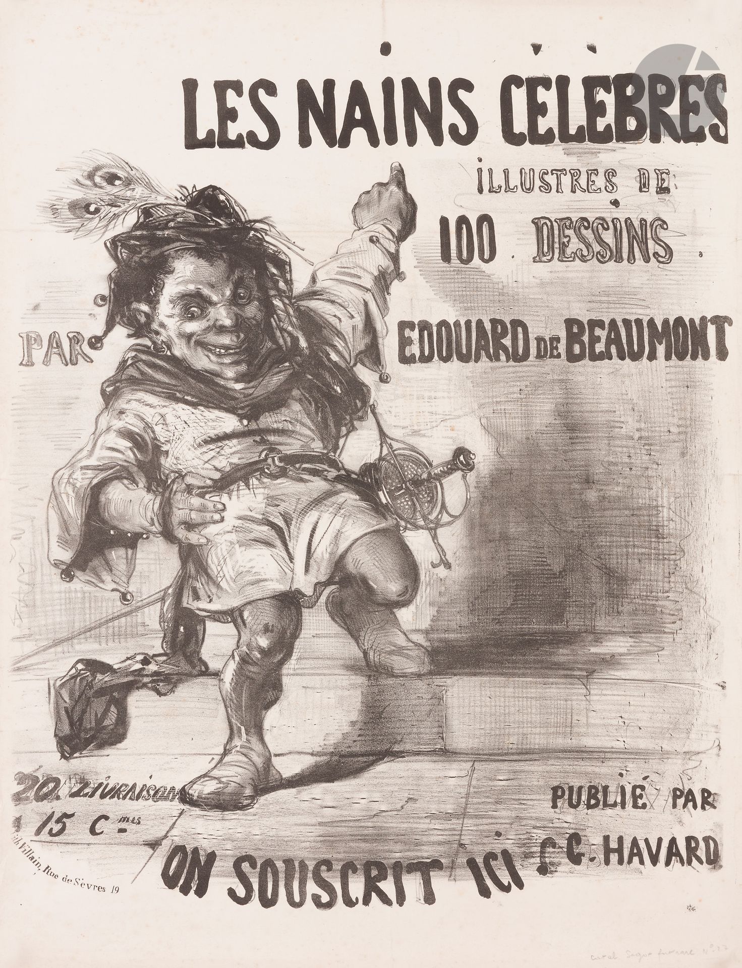 Null 爱德华-德-博蒙特(1821-1888
)《著名的小矮人》，1845年石版画
，厚纸。没有得到支持。
Lith.查尔斯-维兰，巴黎塞夫勒街19号。
状&hellip;