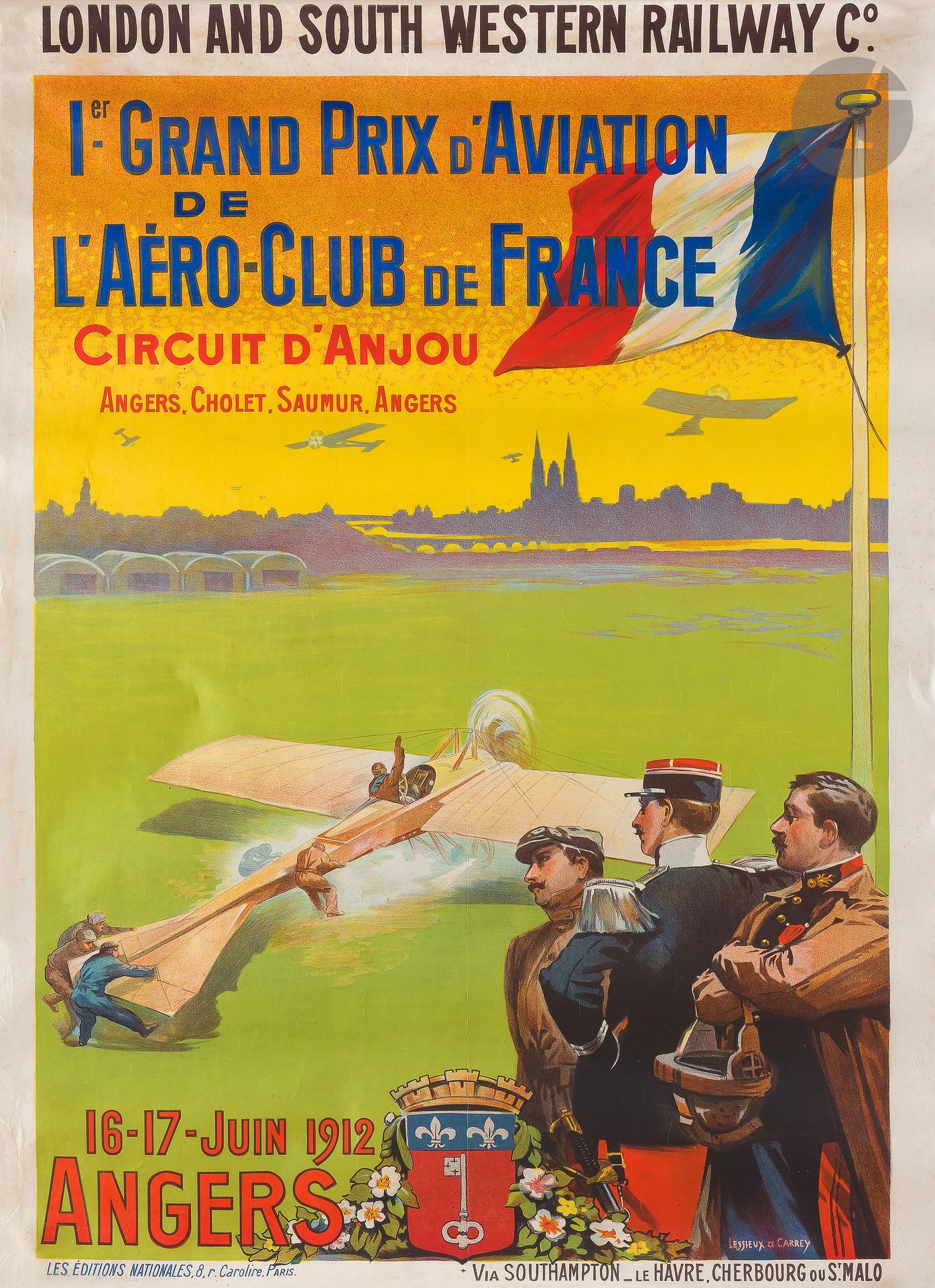 Null Louis LESSIEUX (1848-1925) & CARREY (XIXe-XXe siècle
)1er Grand Prix d'Avia&hellip;