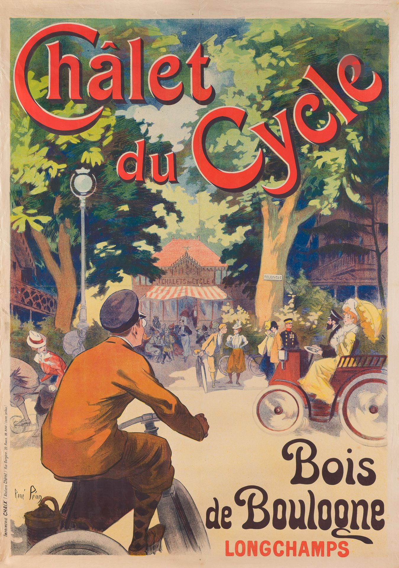 Null René Louis PÉAN (1875-1955
)Chalet du Cycle im Bois de Boulogne, 1899Chromo&hellip;