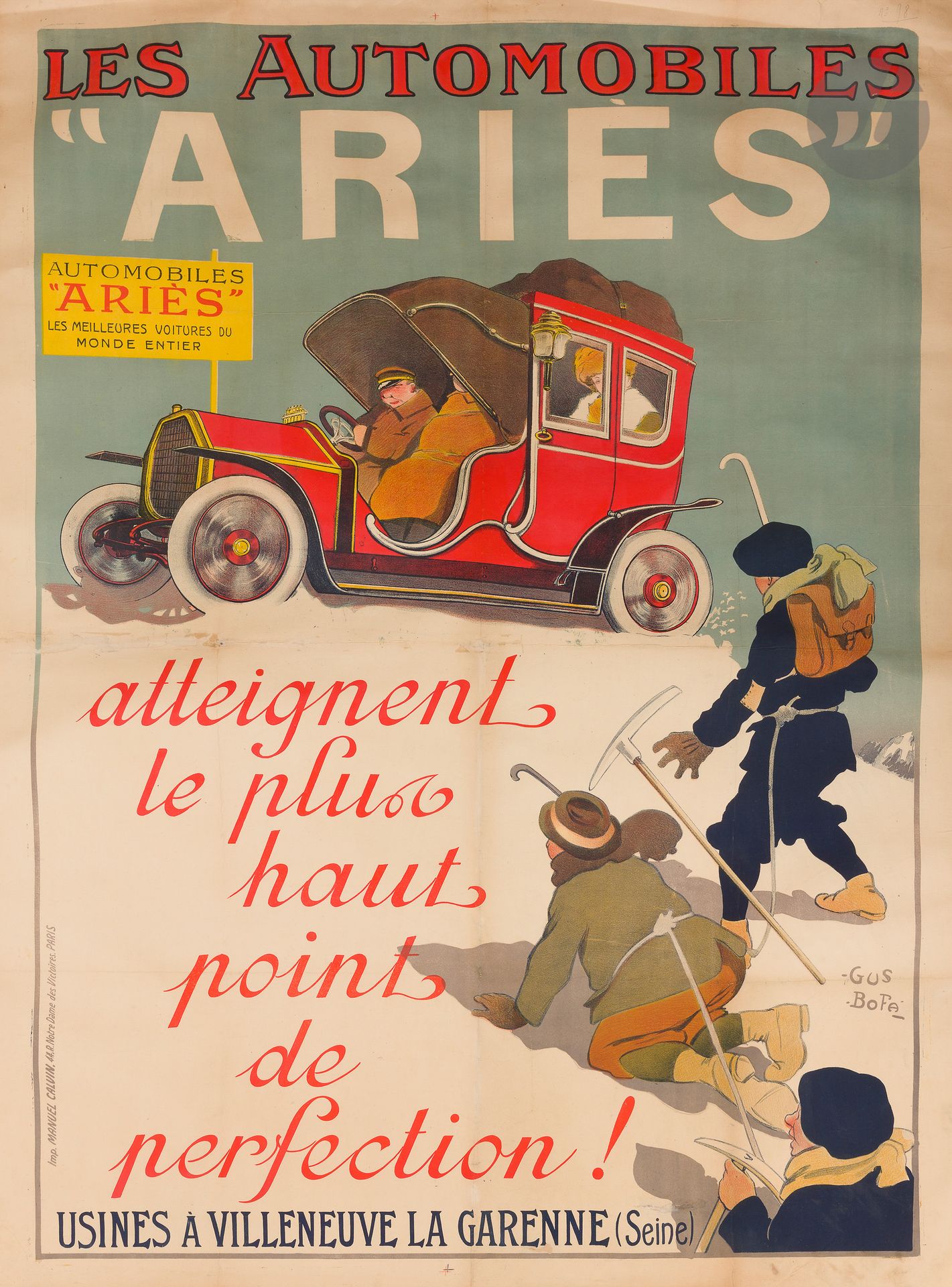 Null Gustave Henri Émile BLANCHOT，又称Gus BOFA (1883-1968
)Les Automobiles " Ariès&hellip;