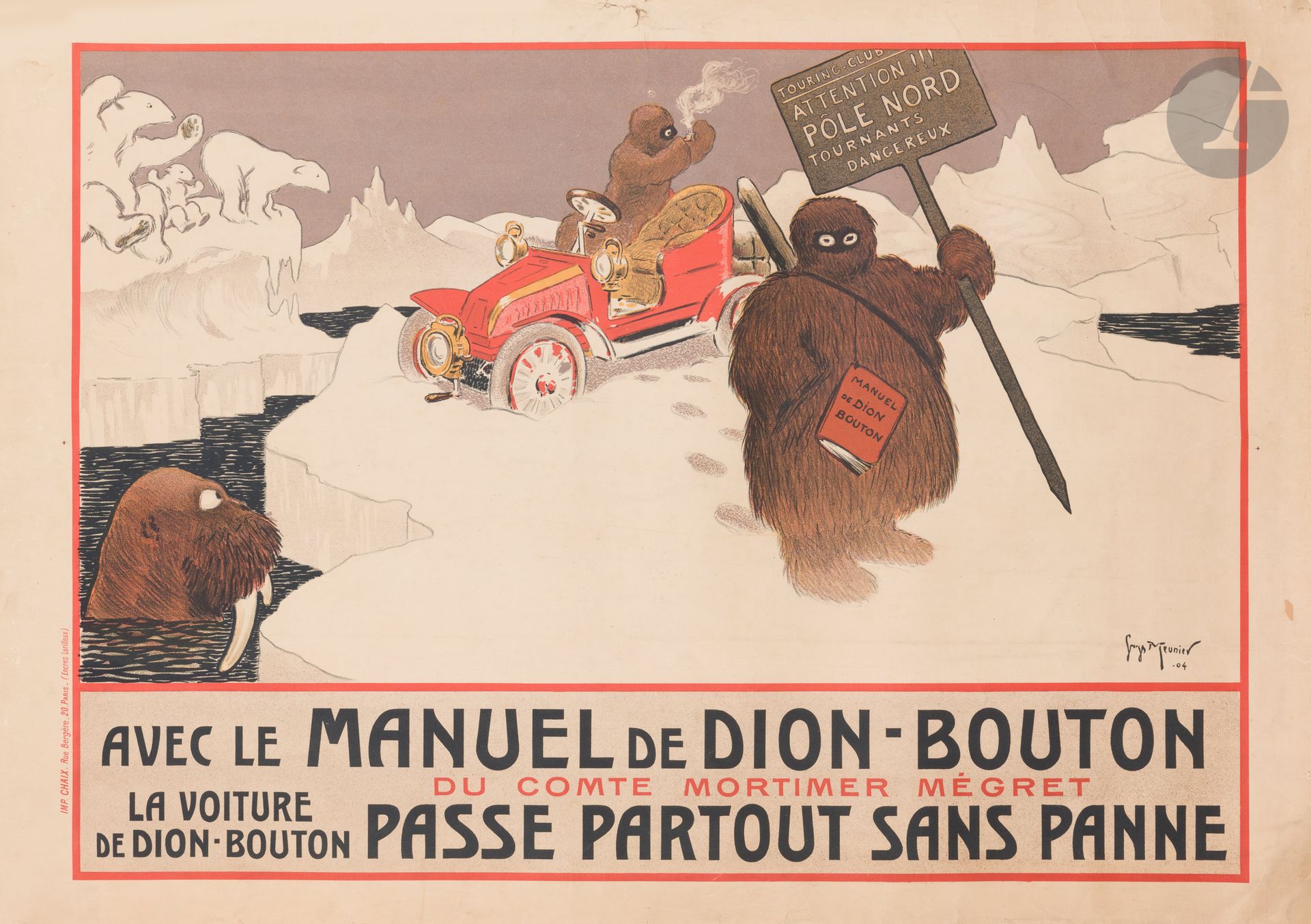 Null Georges MEUNIER (1869-1942
)Dion-Bouton, con il manuale Dion-Bouton del con&hellip;
