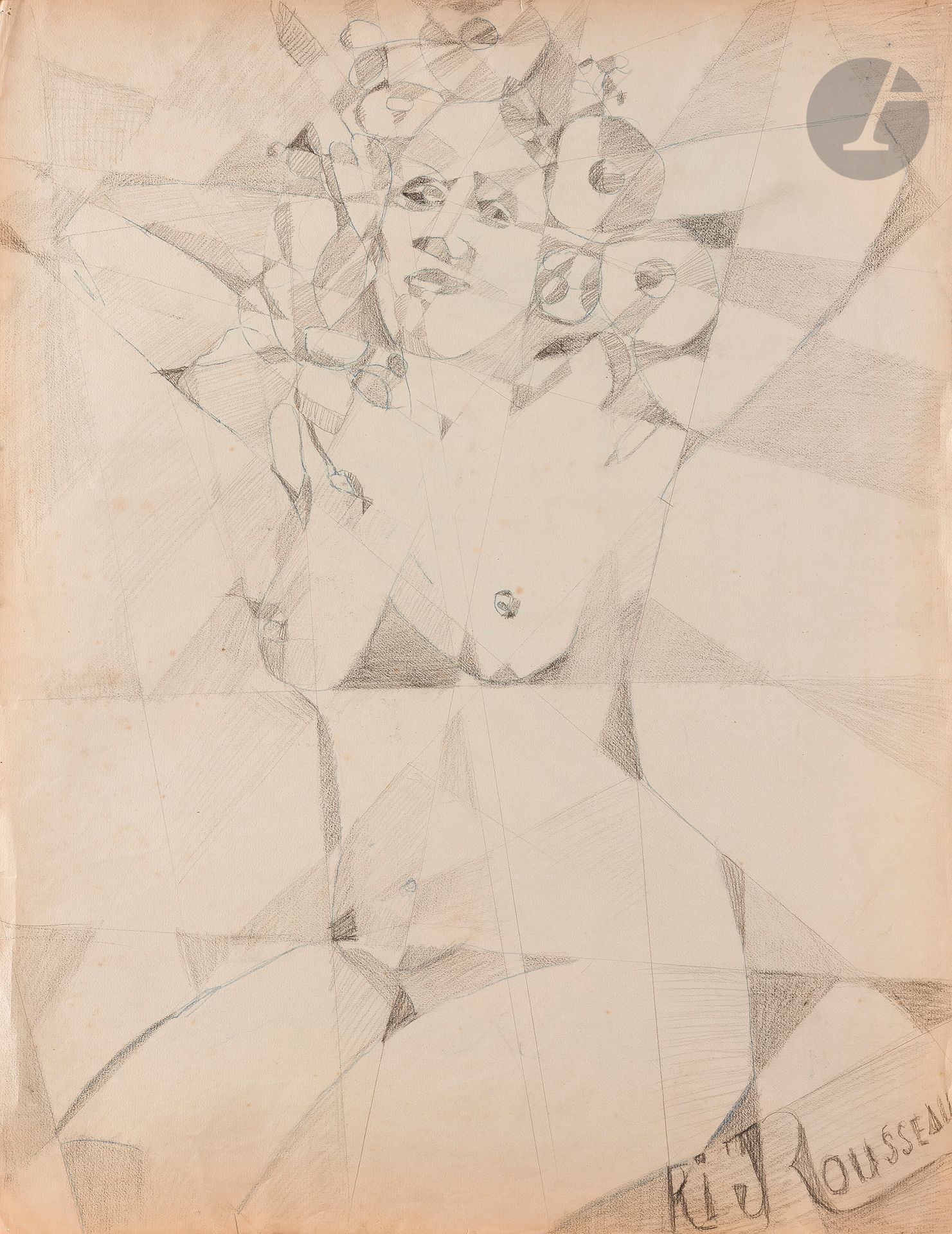 Null Jeanne RIJ-ROUSSEAU (1870-1956)
Nu féminin
Crayon noir et crayon bleu.
Sign&hellip;