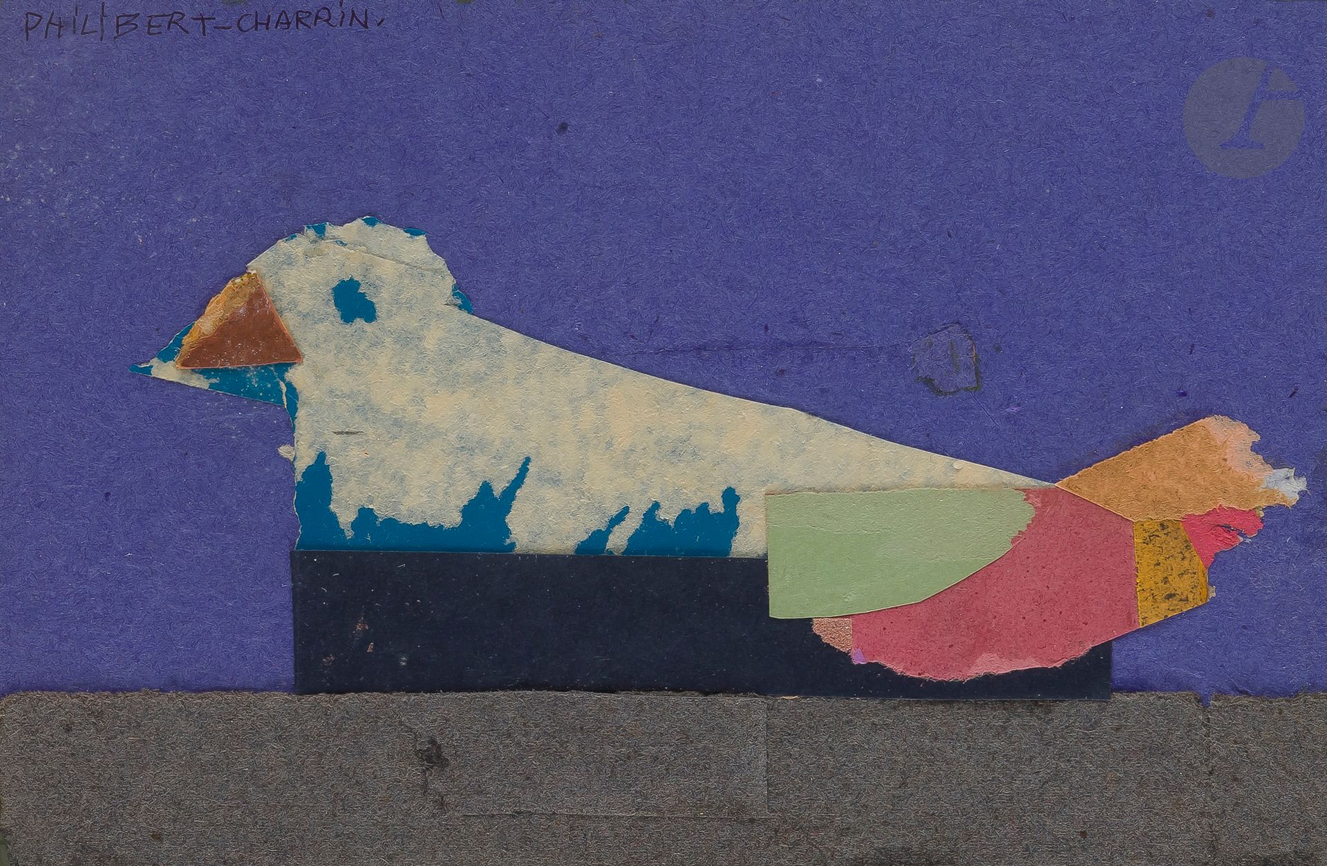 Null Paul PHILIBERT-CHARRIN (1920-2007)
Oiseau
Collage.
Signé en haut à gauche.
&hellip;