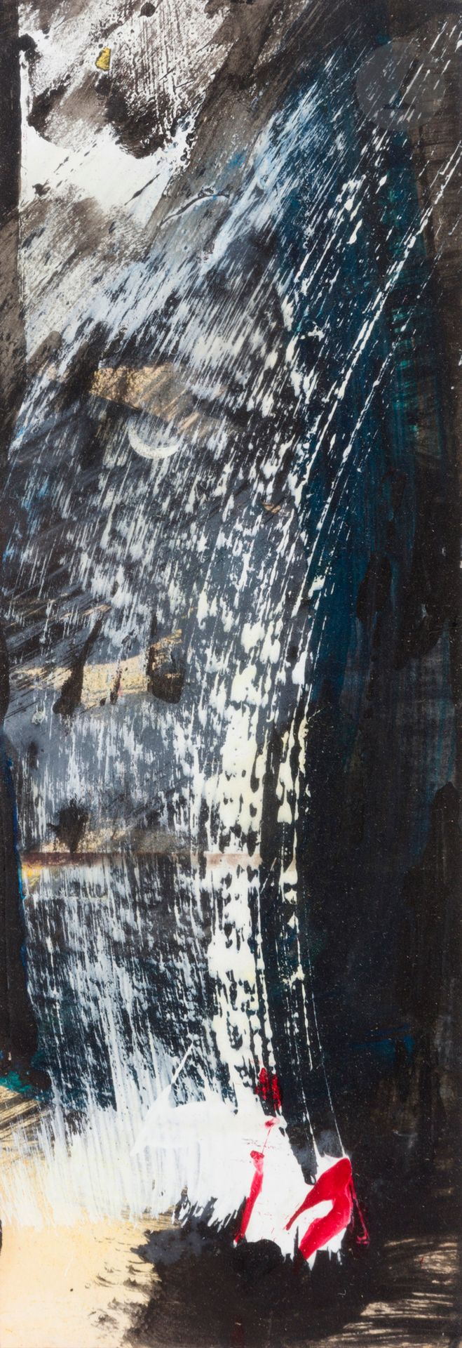 Null Marcelle FERRON [加拿大] (1924-2001
)构图，约1990年油画
板。
无符号。
22 x 7 cm出处

：：
陶艺家克莱&hellip;