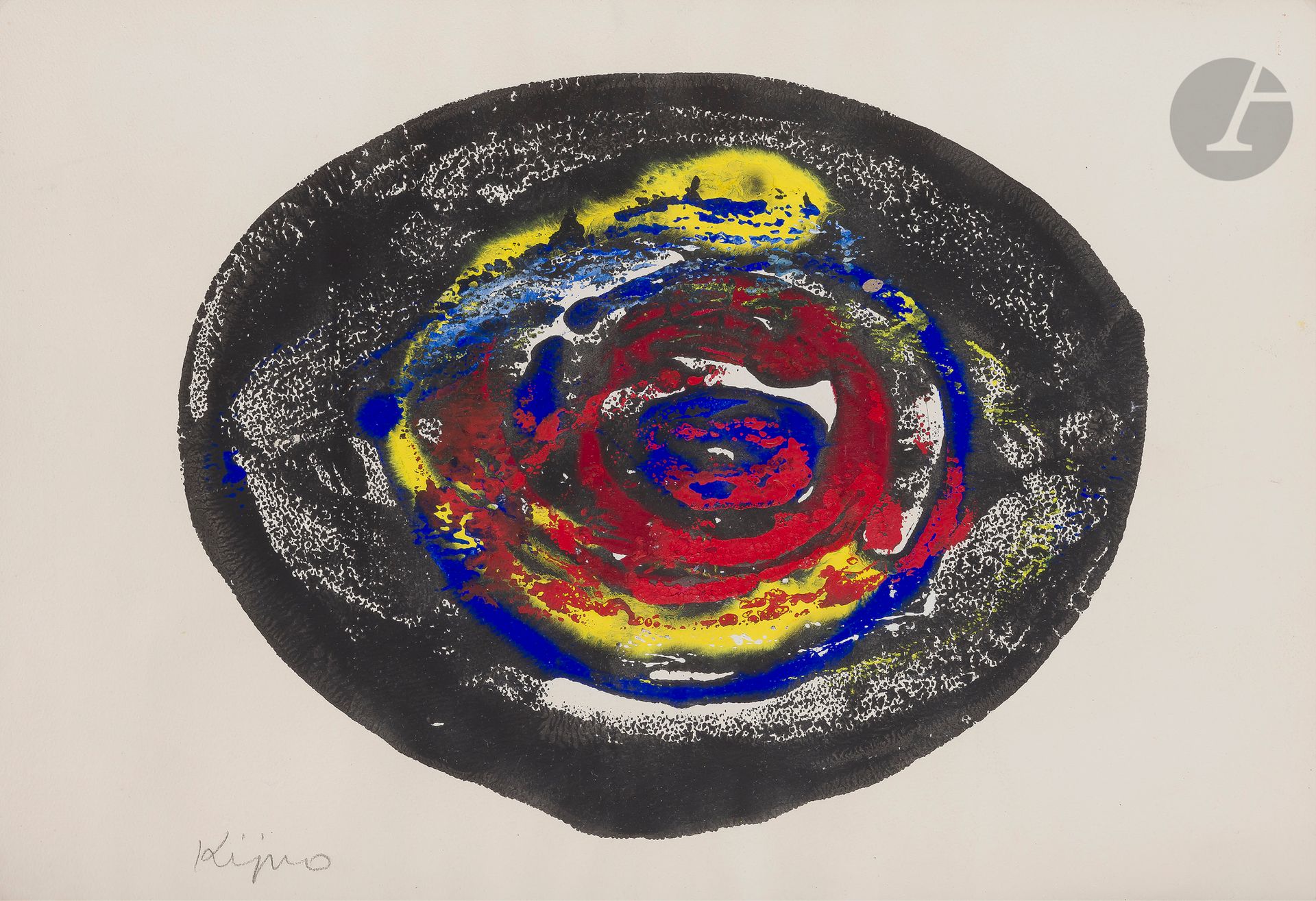Null Ladislas KIJNO (1921-2012
)《致你的自然》，1975年水粉画
。
左下方有签名。
31 x 46 cm这幅

作品经鉴定并列&hellip;