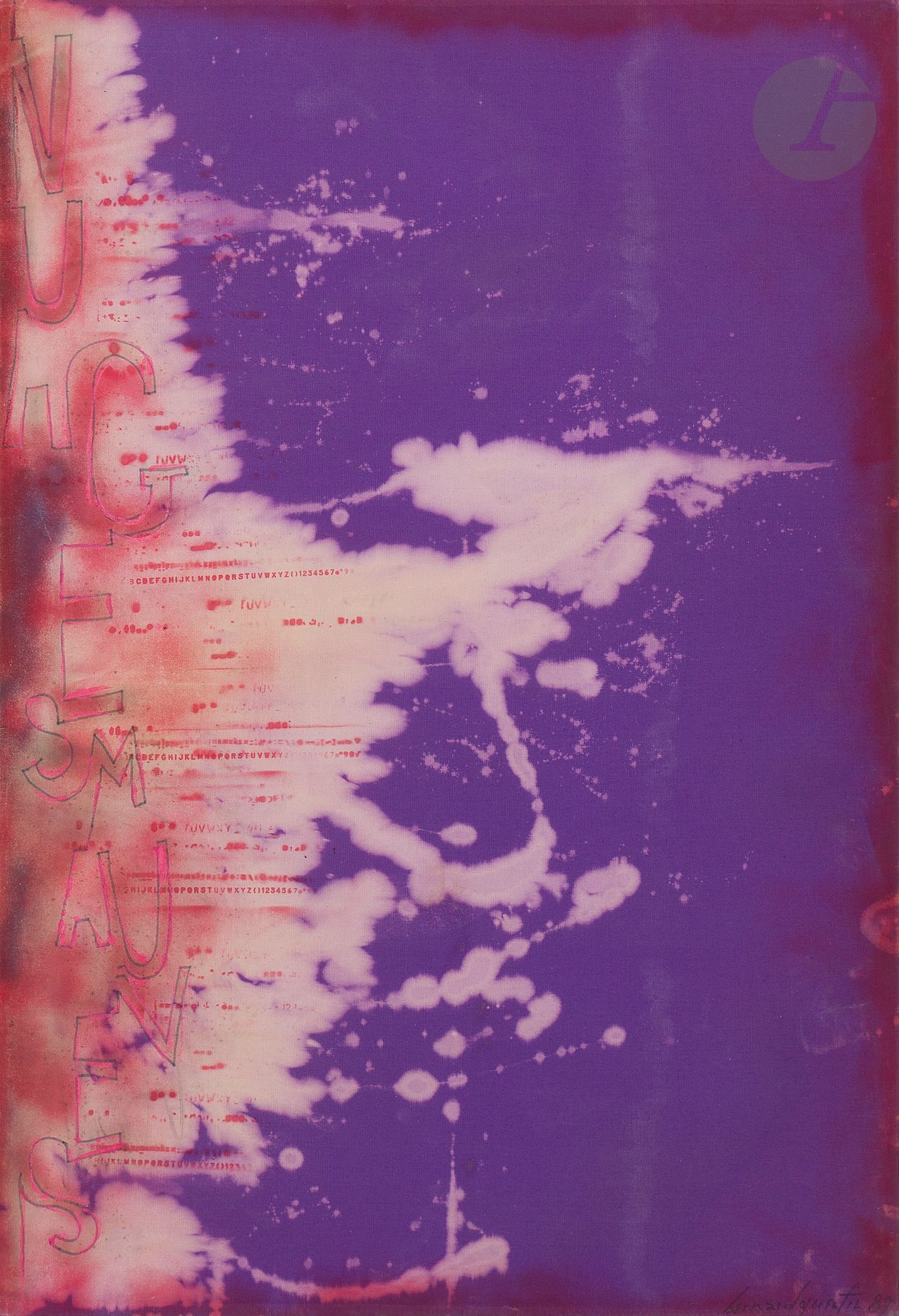 Null Bernard QUENTIN (1923-2020
)Nuages mauves,
1989年混合
媒体
的纸张，安装在框架上。
右下方有签名和日期&hellip;
