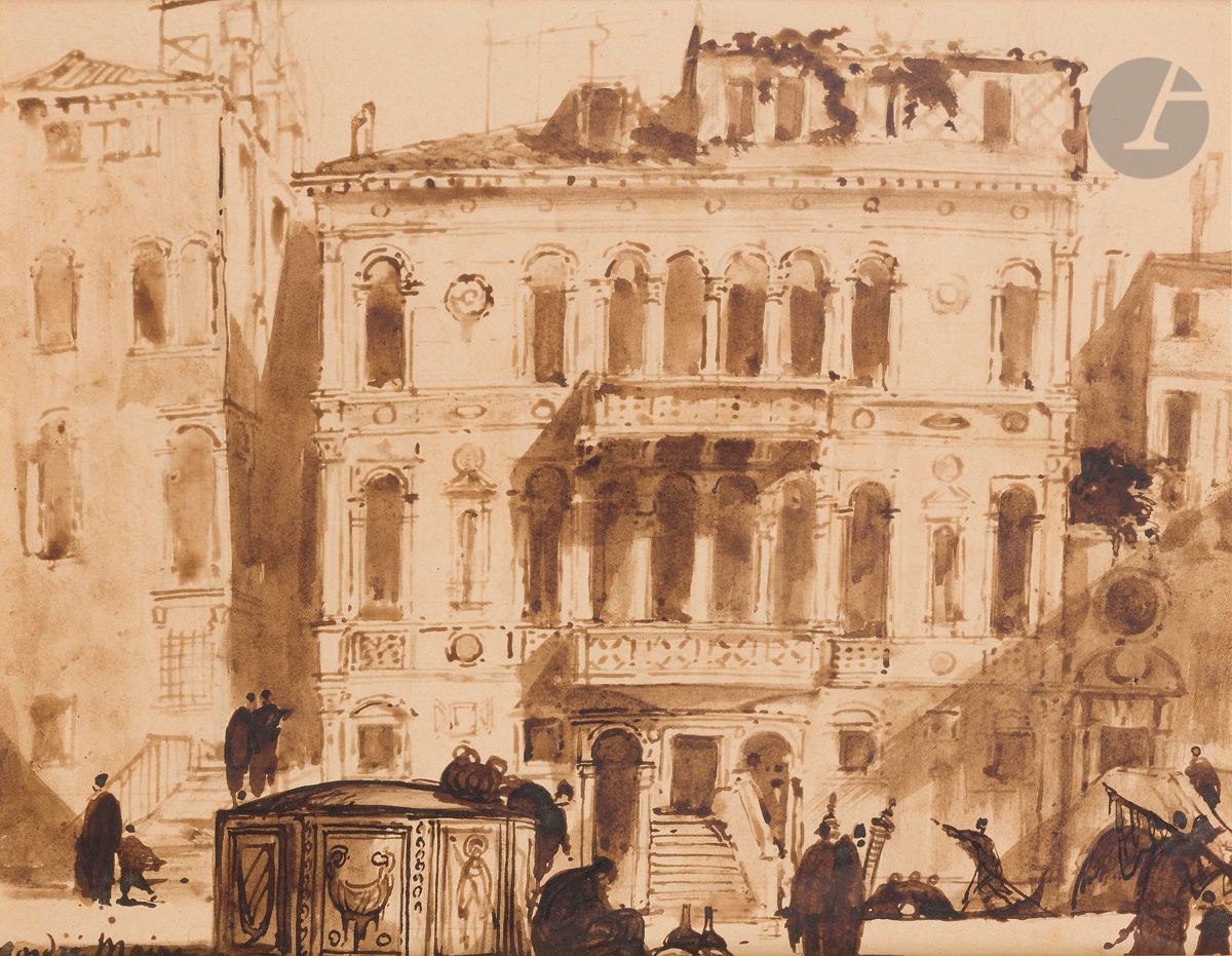 Null André MAIRE (1898-1984)
Venecia, un palacio
Tinta y aguada sobre líneas de &hellip;