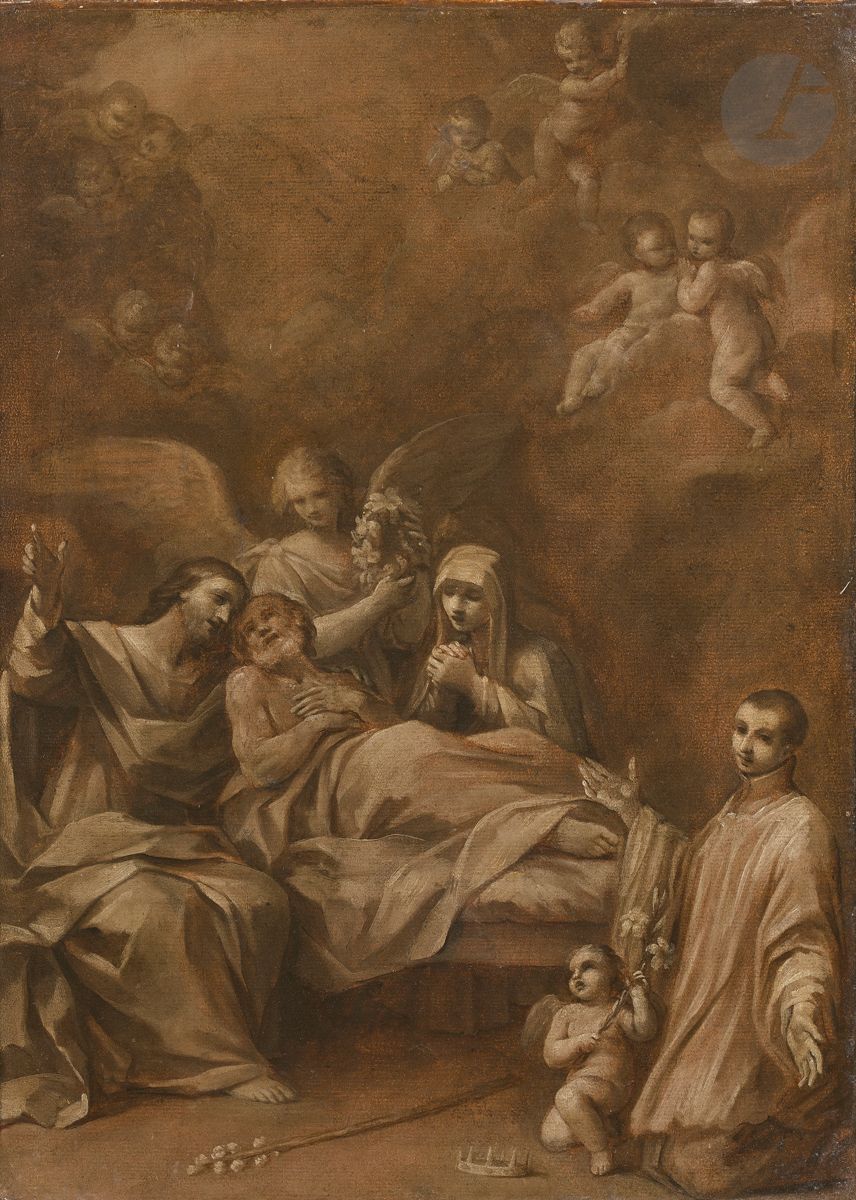 Null Giovanni Gioseffo Dal SOLE
(Bolonia 1654 - 1719)
La Muerte de San José
Pape&hellip;
