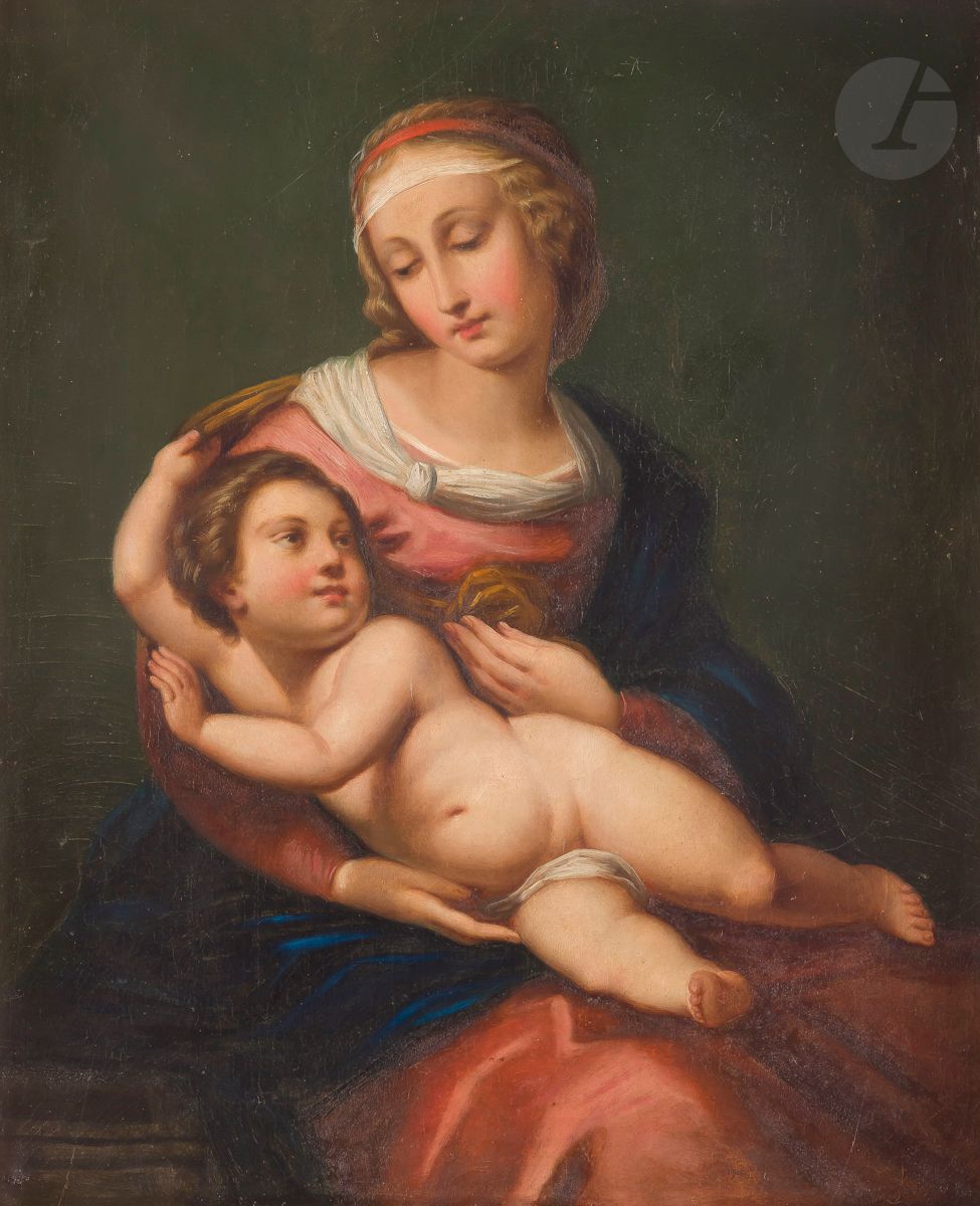 Null Nello stile di Raffaello
Vergine e Bambino
Tela
46 x 38,5 cm