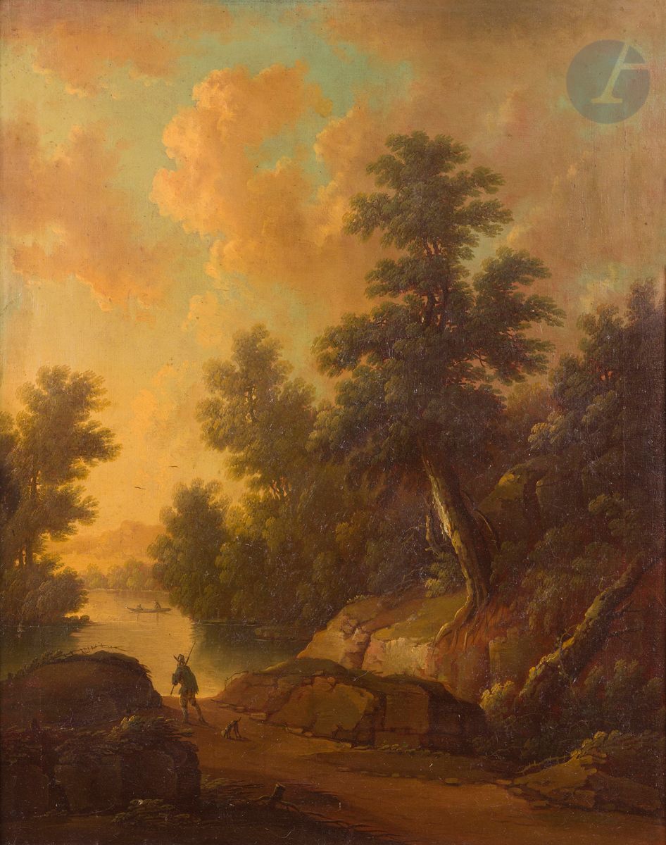 Null Attribuito a Johann Christoph von BEMMEL (1707 - 1778)
Paesaggio con un pas&hellip;