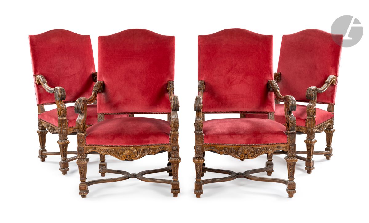 Null Conjunto de cuatro sillones, cuatro sillas y un sofá (tapizados de forma di&hellip;