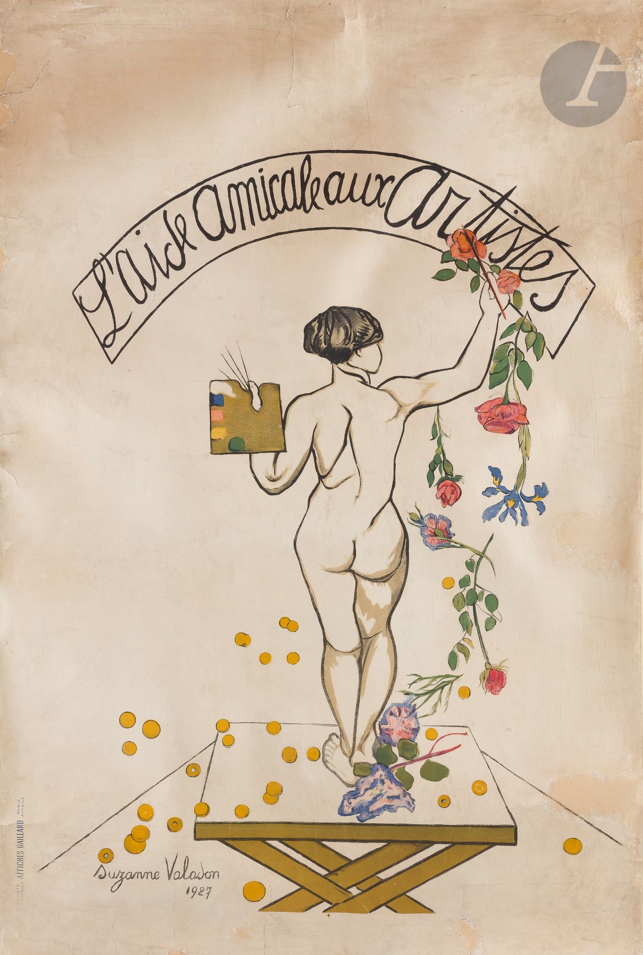 Suzanne VALADON (1865 1938) L’Aide Amicale aux Artistes, 1927 Chromolithographie&hellip;