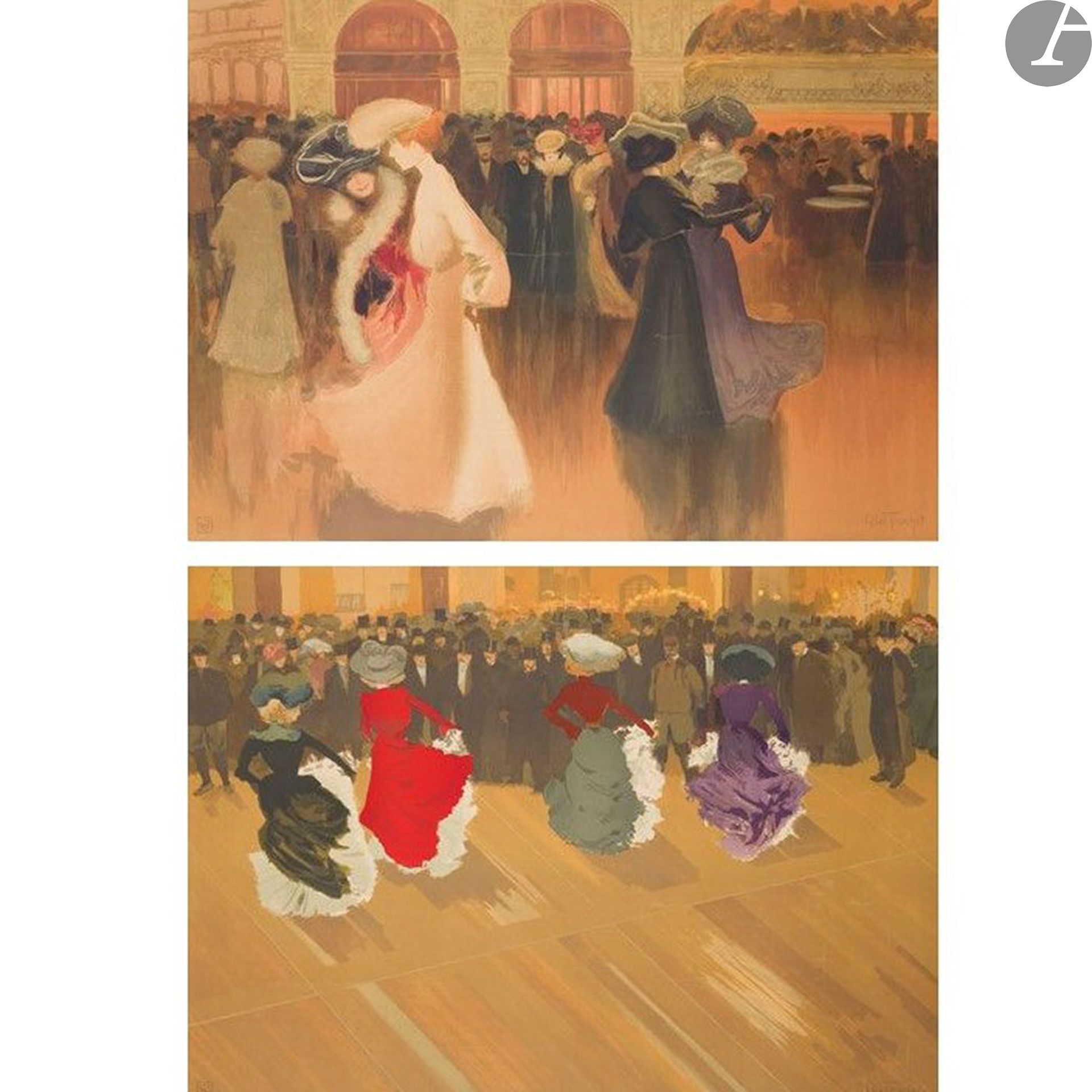 Null Abel TRUCHET (1857-1918
)Les Danseuses - Le Quadrille2
cromolitografías. No&hellip;