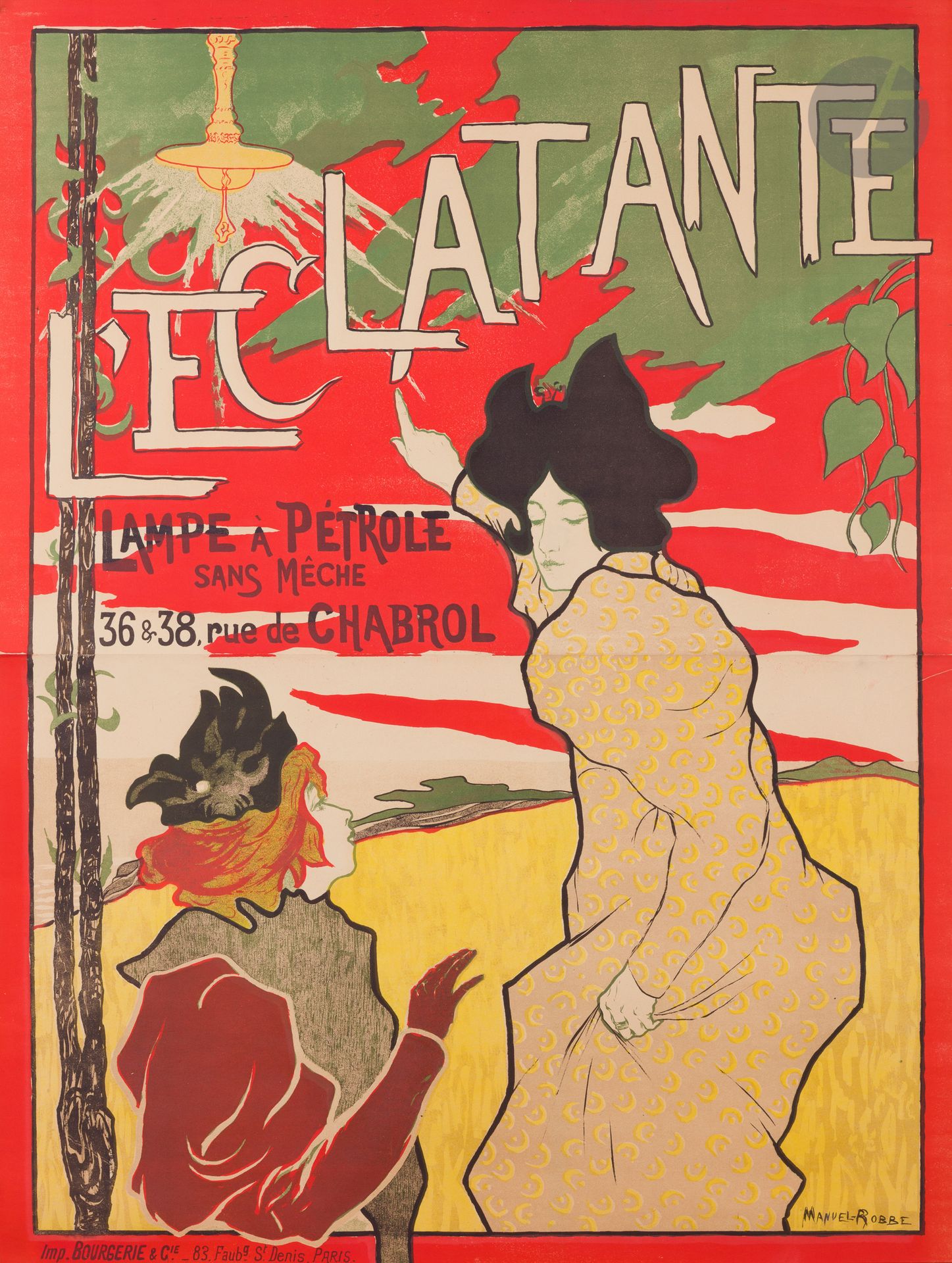 Null Manuel ROBBE (1872-1936
)L'Éclatante, 1895铬版画
。不是用帆布背的。
Bourgerie出版社, 83 Fa&hellip;