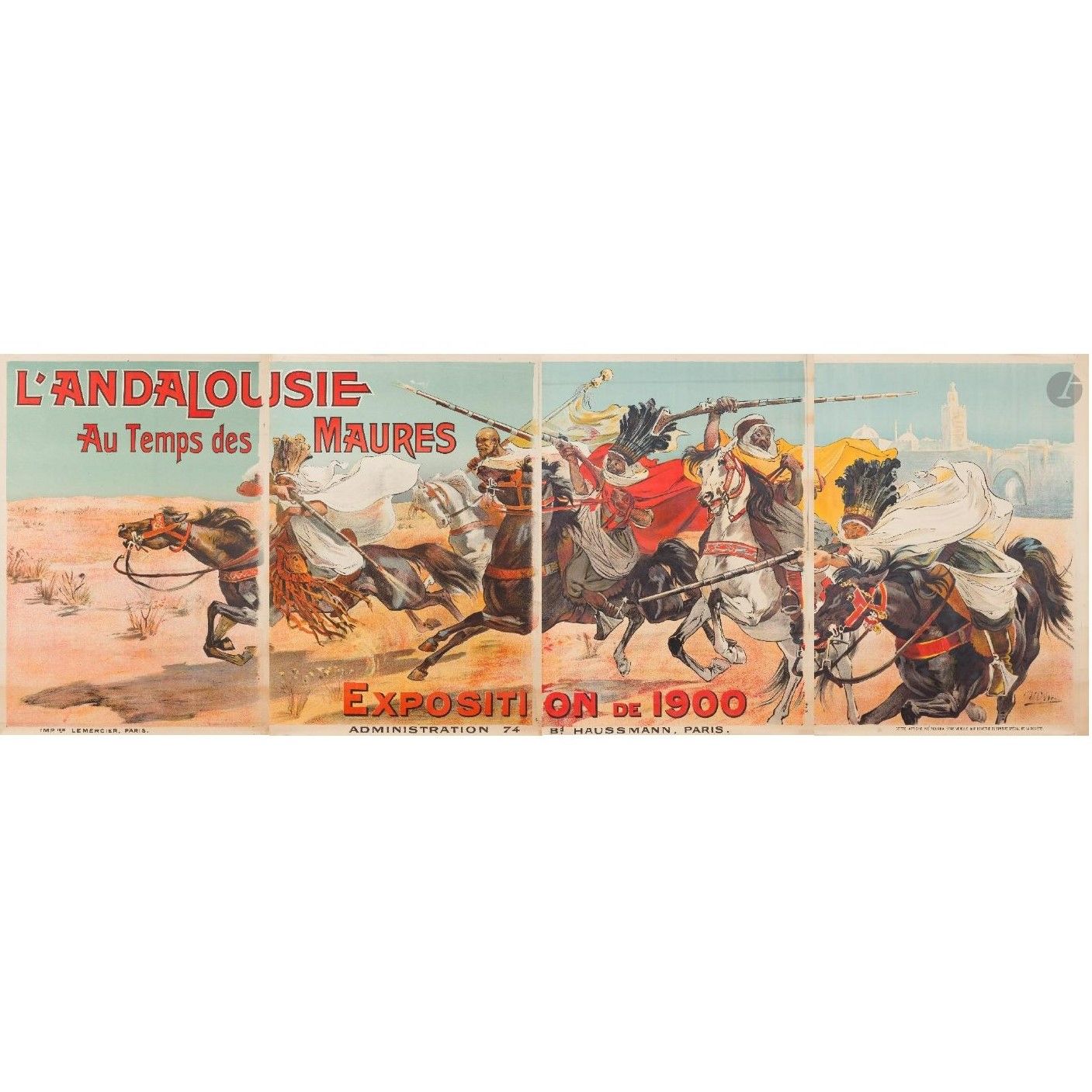 Null Ulpiano CHECA Y SANZ (1860-1916
)摩尔人时期的安达卢西亚，1900年的展览铬版画
，

共4张

。

没有得到支持。&hellip;