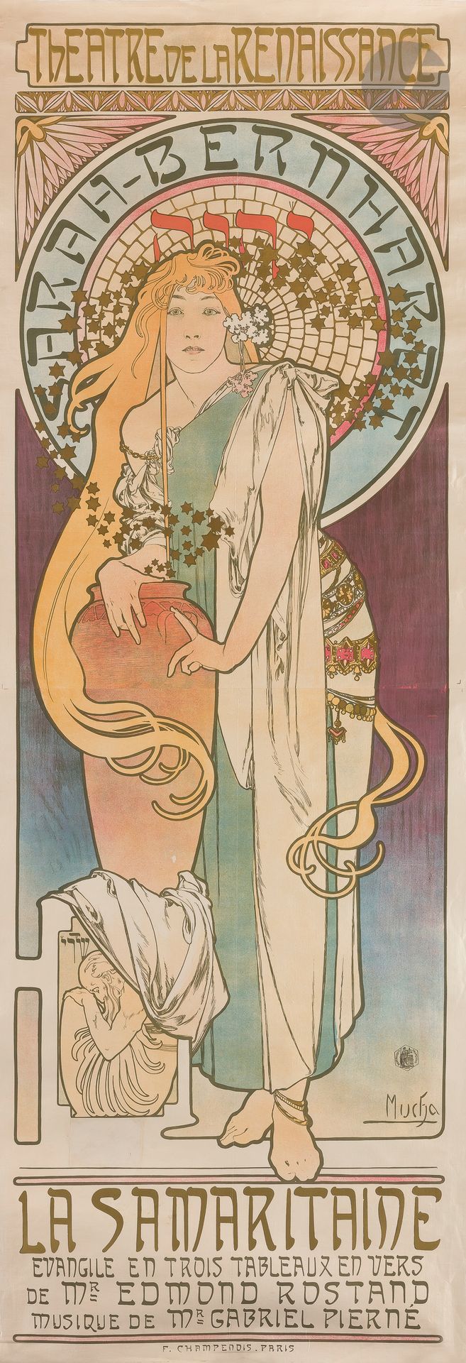 Null Alphonse MUCHA (1860-1939
)Sarah Bernhardt, la Samaritaine, 1897铬版画
，

共2张
&hellip;