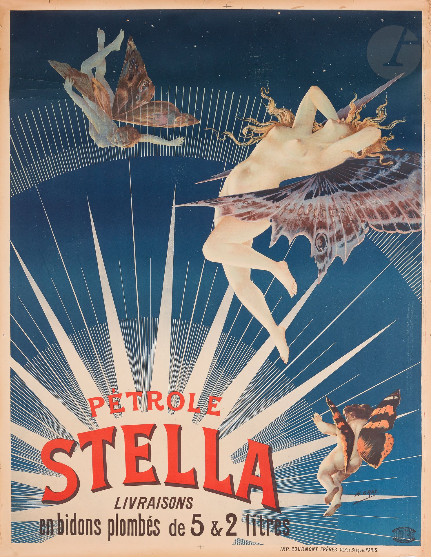 Henry Percy GRAY (1869 1952) Pétrole Stella, 1897 Chromolithographie. Non entoil&hellip;