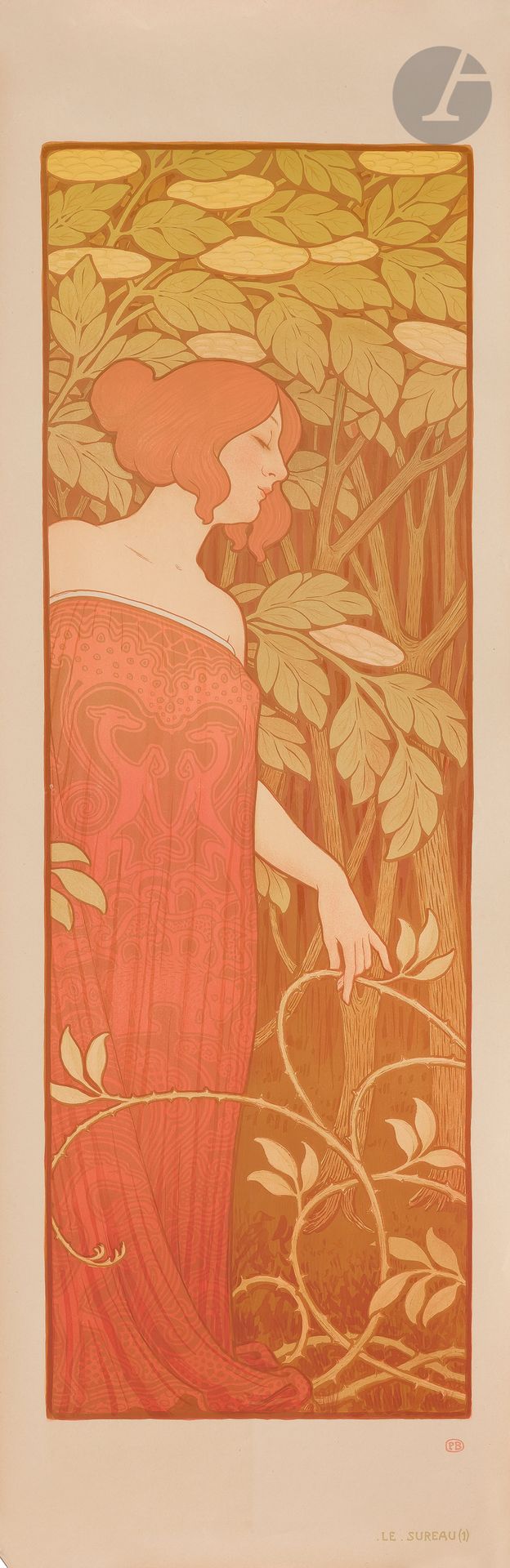 Null Paul Émile BERTHON (1872-1909
)The Elder Tree铬版画
。不在画布上。
未印刷，
脚下有图案
。

状况良好&hellip;