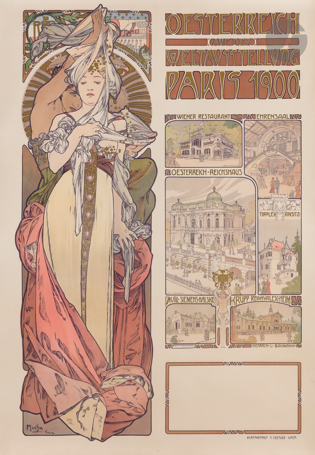 Null Alphonse MUCHA (1860-1939
)Oesterreich Kauf der Weltausstellung Paris 1900,&hellip;